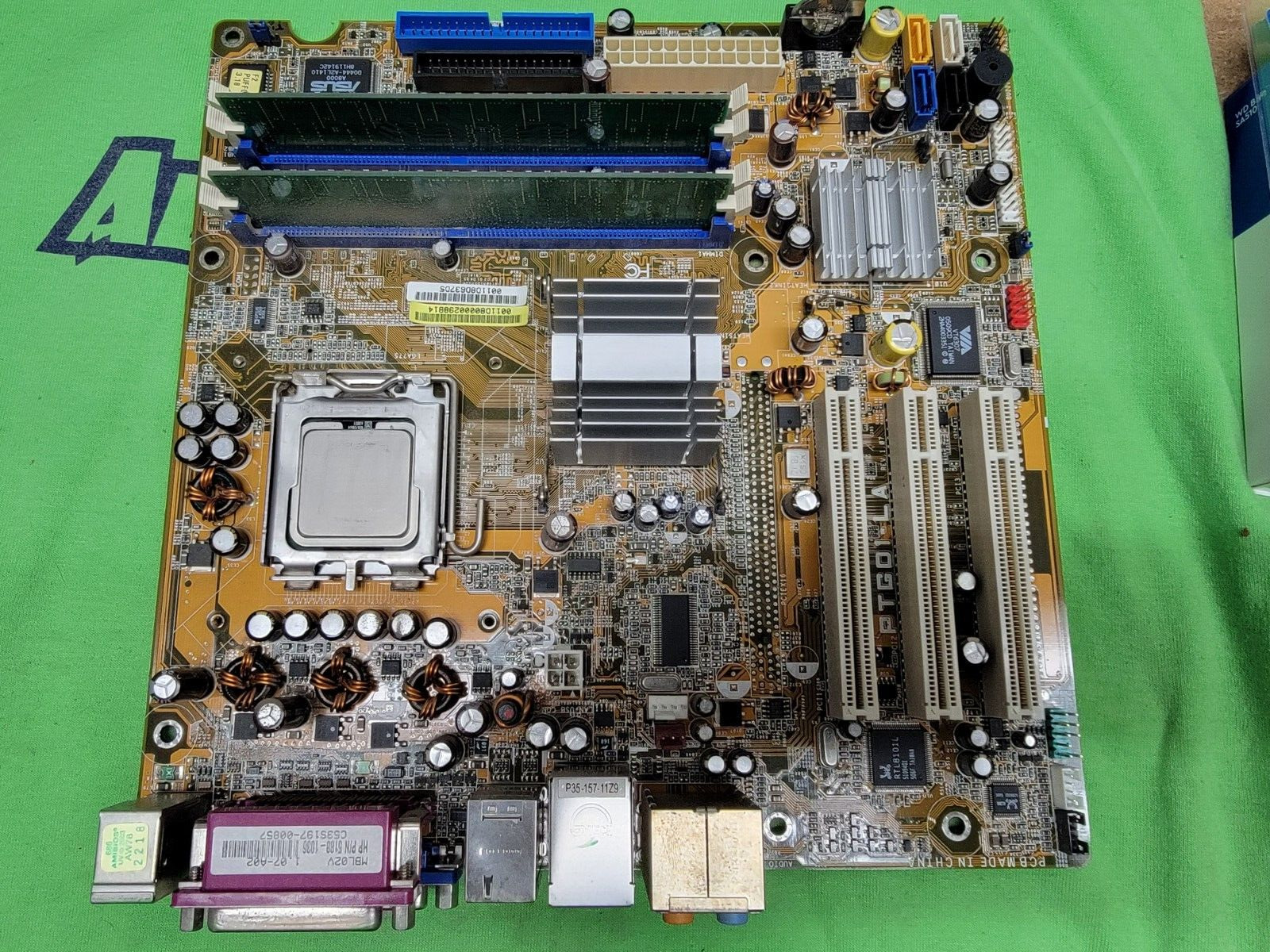 ASUS PTGD1-LA REV 1.07 / HP 5188-1036 Motherboard +3.0GHZ PENTIUM 4 & 512MB RAM