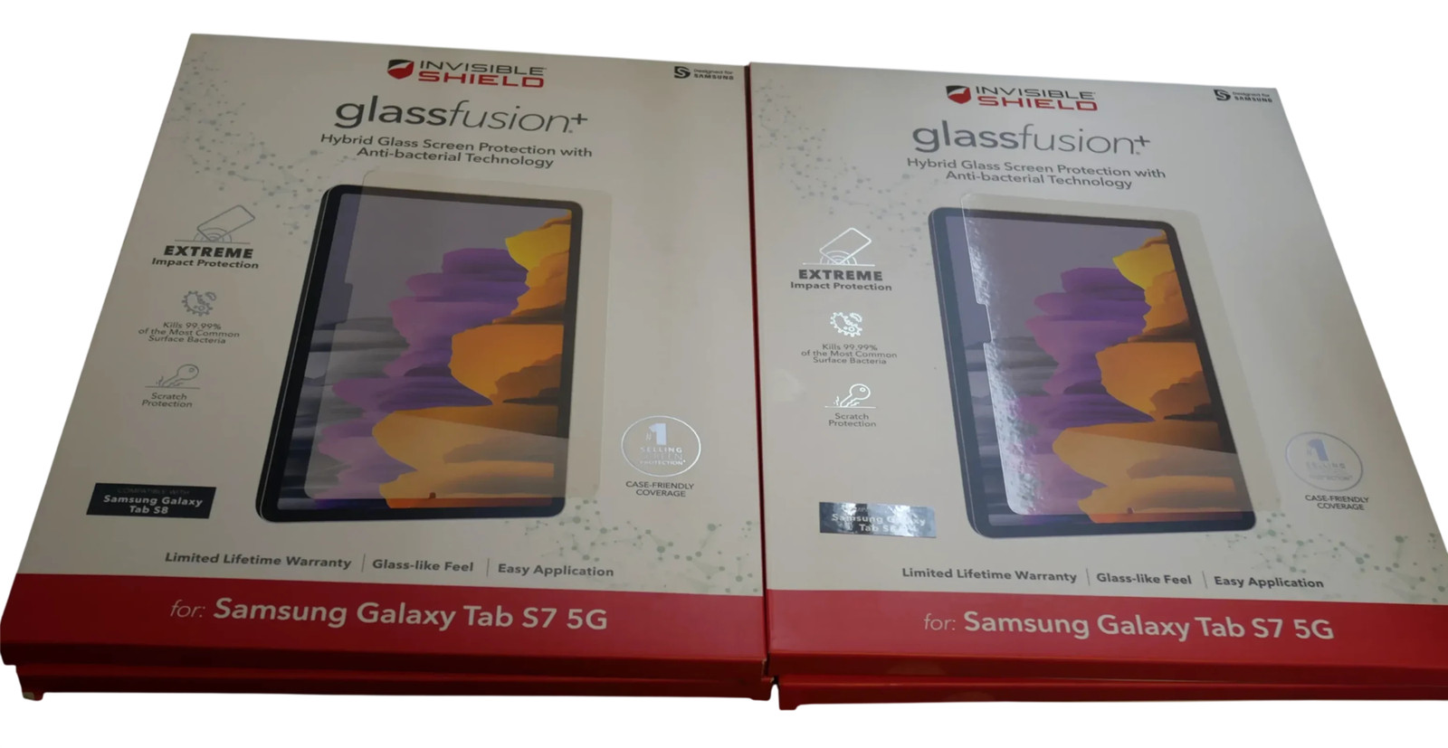 Lot 5 ZAGG-InvisibleShield GlassFusion+ Screen Protector for Samsung Tab S7 5G