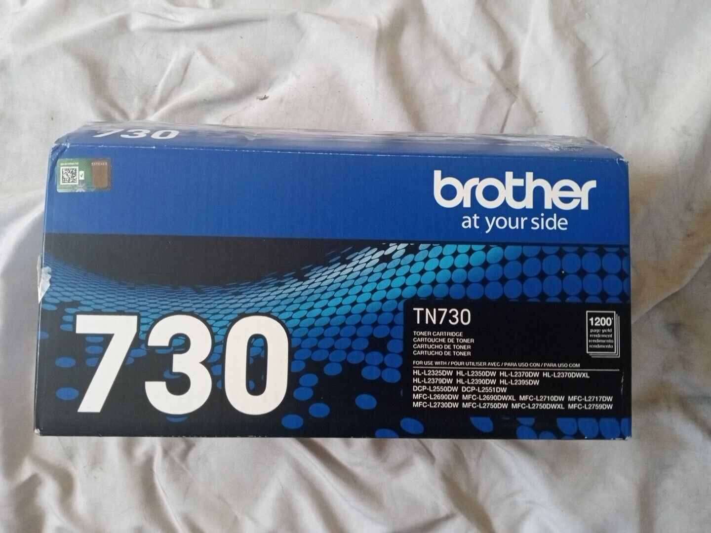Brother Genuine TN730 Standard Yield Toner Cartridge Black Barely Used, 90% Full