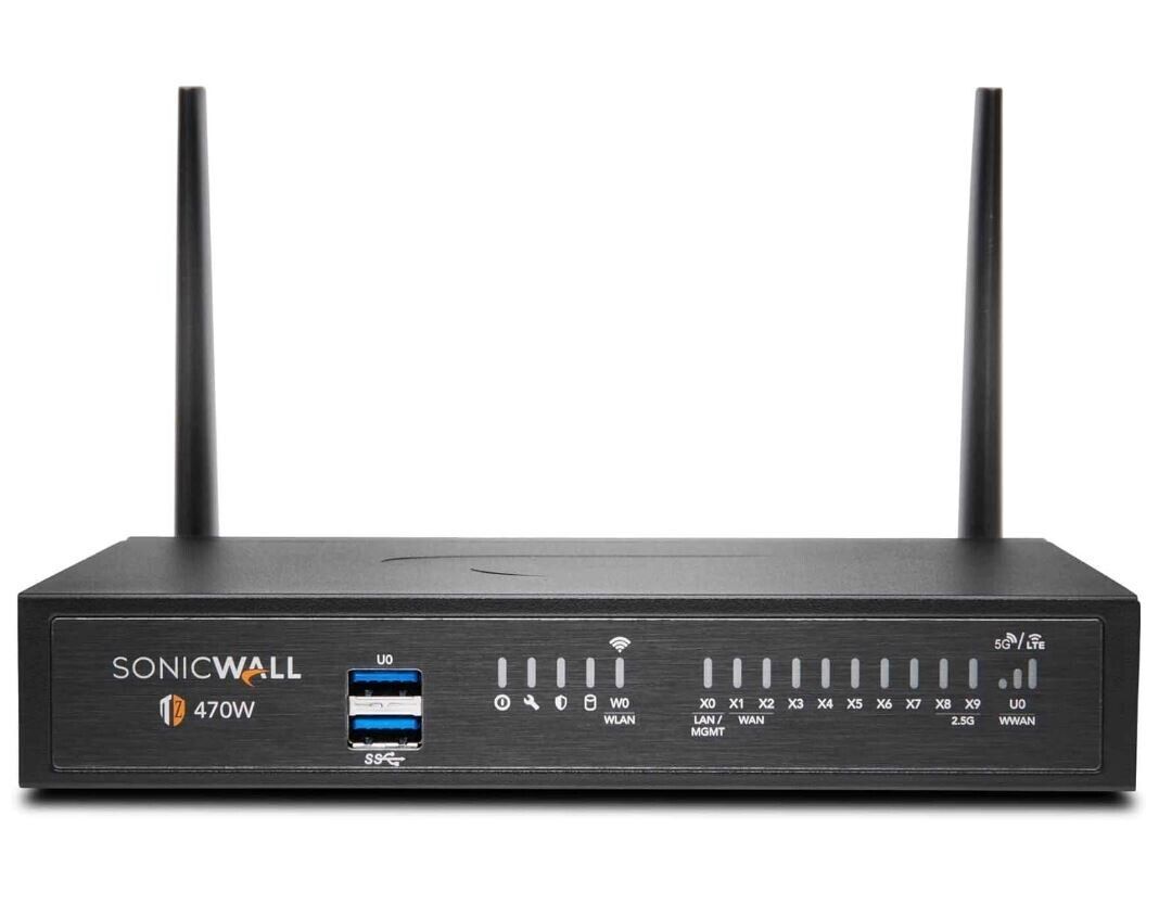 SonicWall TZ470 Wireless-AC TotalSecure 1 YR Advanced Edition 02-SSC-6801   NEW