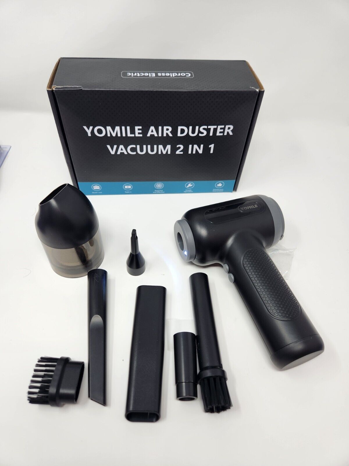 Compressed Air Duster with Air Blower 100000RPM Vacuum Cleaner and Air Duster