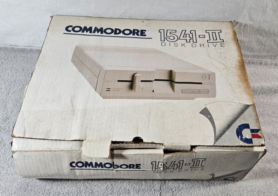 Commodore 1541-ii Disk Drive, Power Supply, Serial Cable, Box  Read Description
