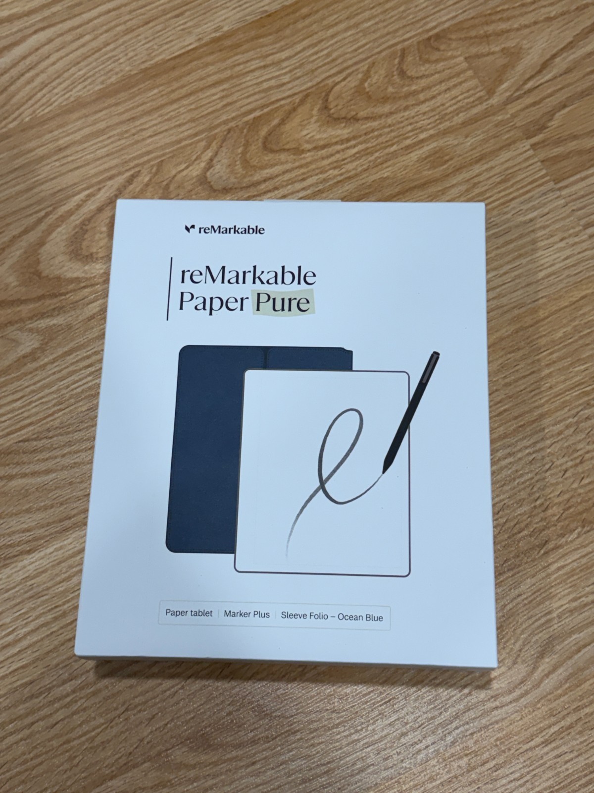 Remarkable Paper Pure Bundle With Marker Plus And Sleeve Folio Ocean Blue New