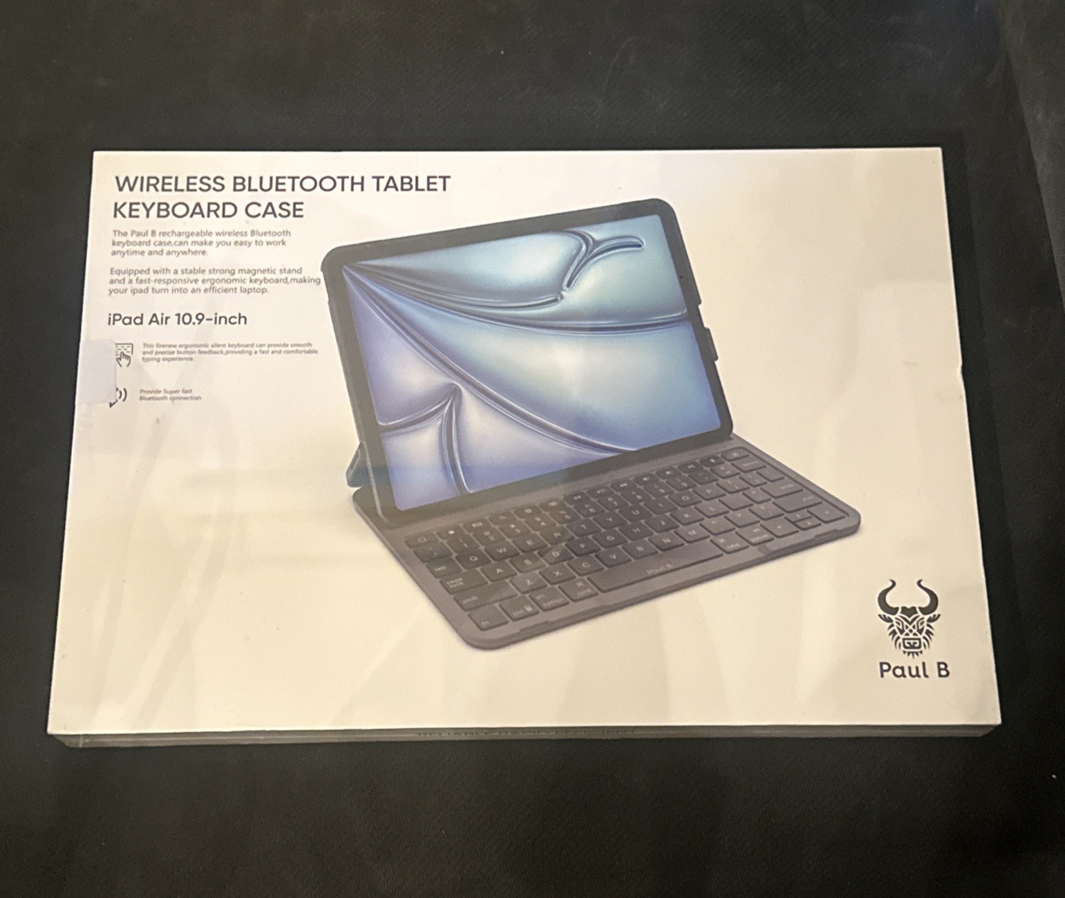 Paul B for iPad Air 10.9” Wireless Bluetooth Tablet Keyboard Case