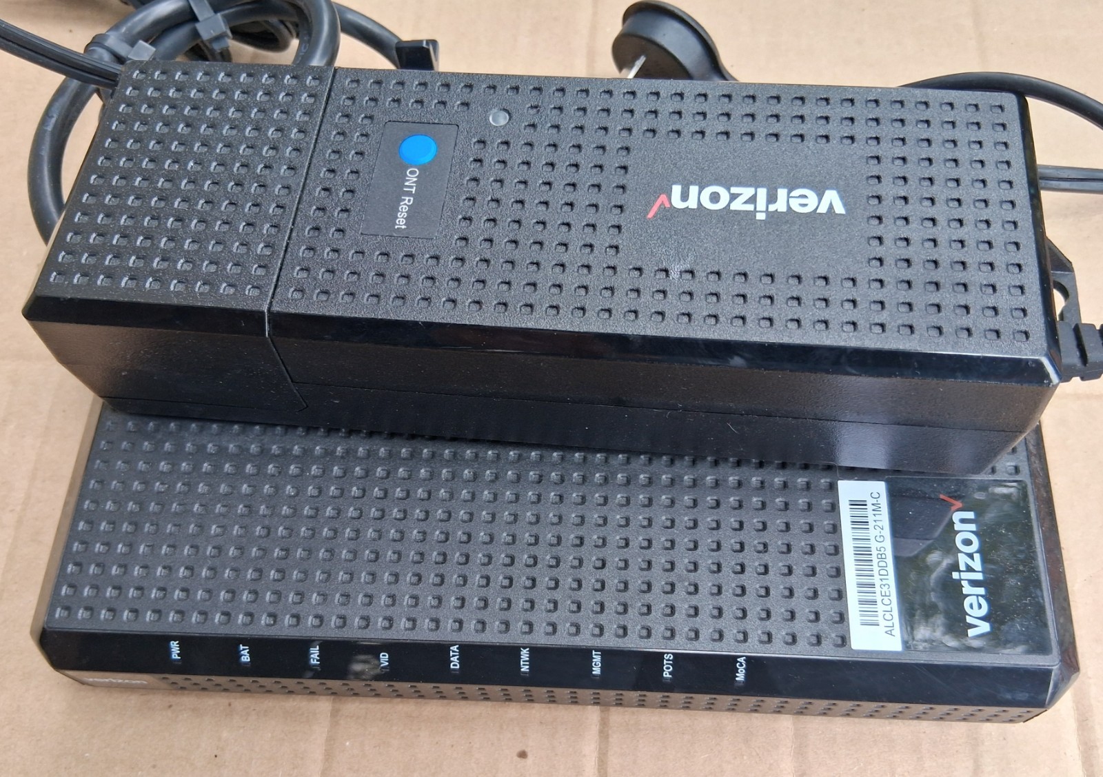 Verizon FIOS ONT Optical Network Terminal Nokia G-211M-C With Power Supply