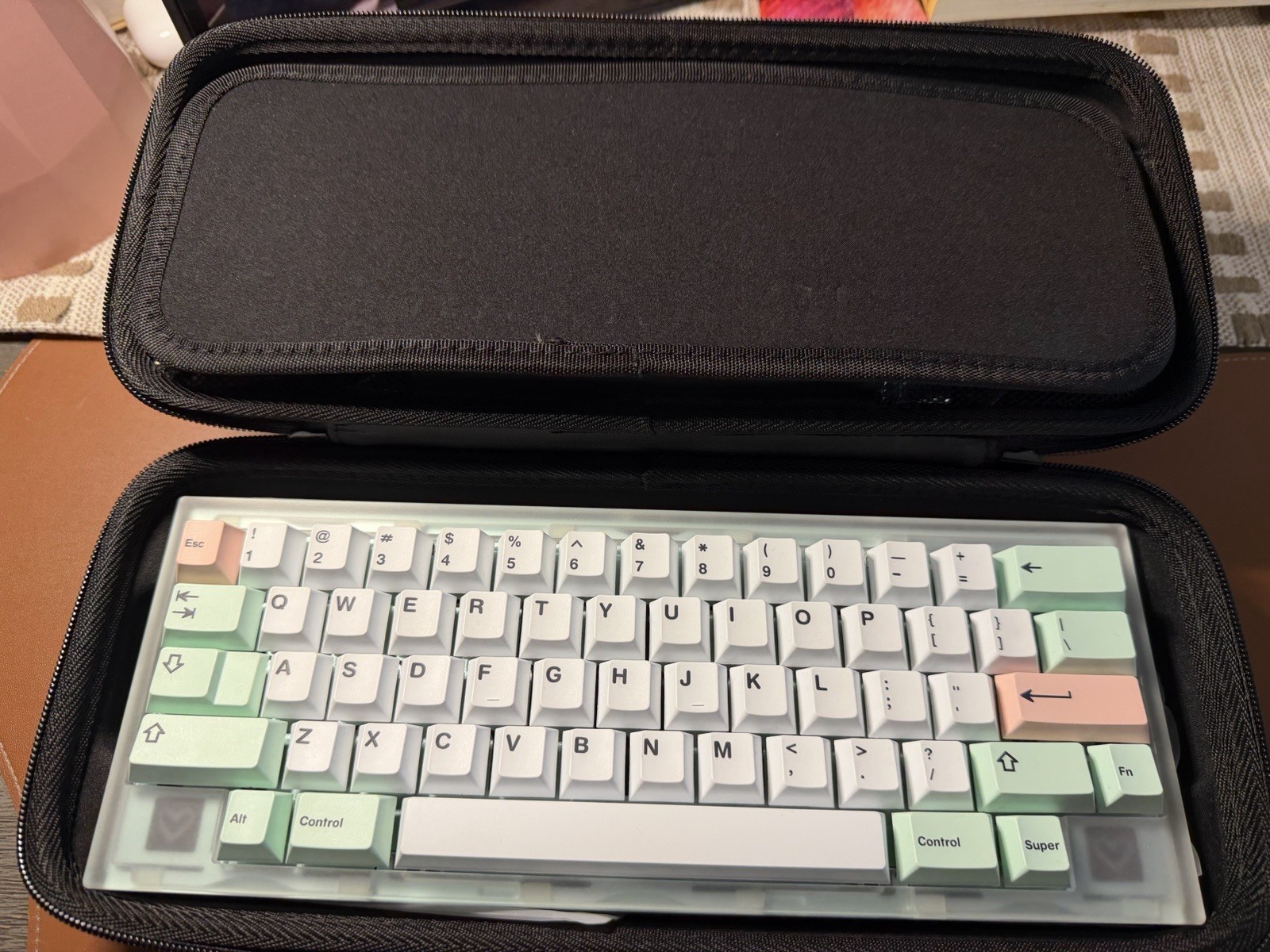 QK60 HHKB — Clear / Mint / Ice White (Fully Built)