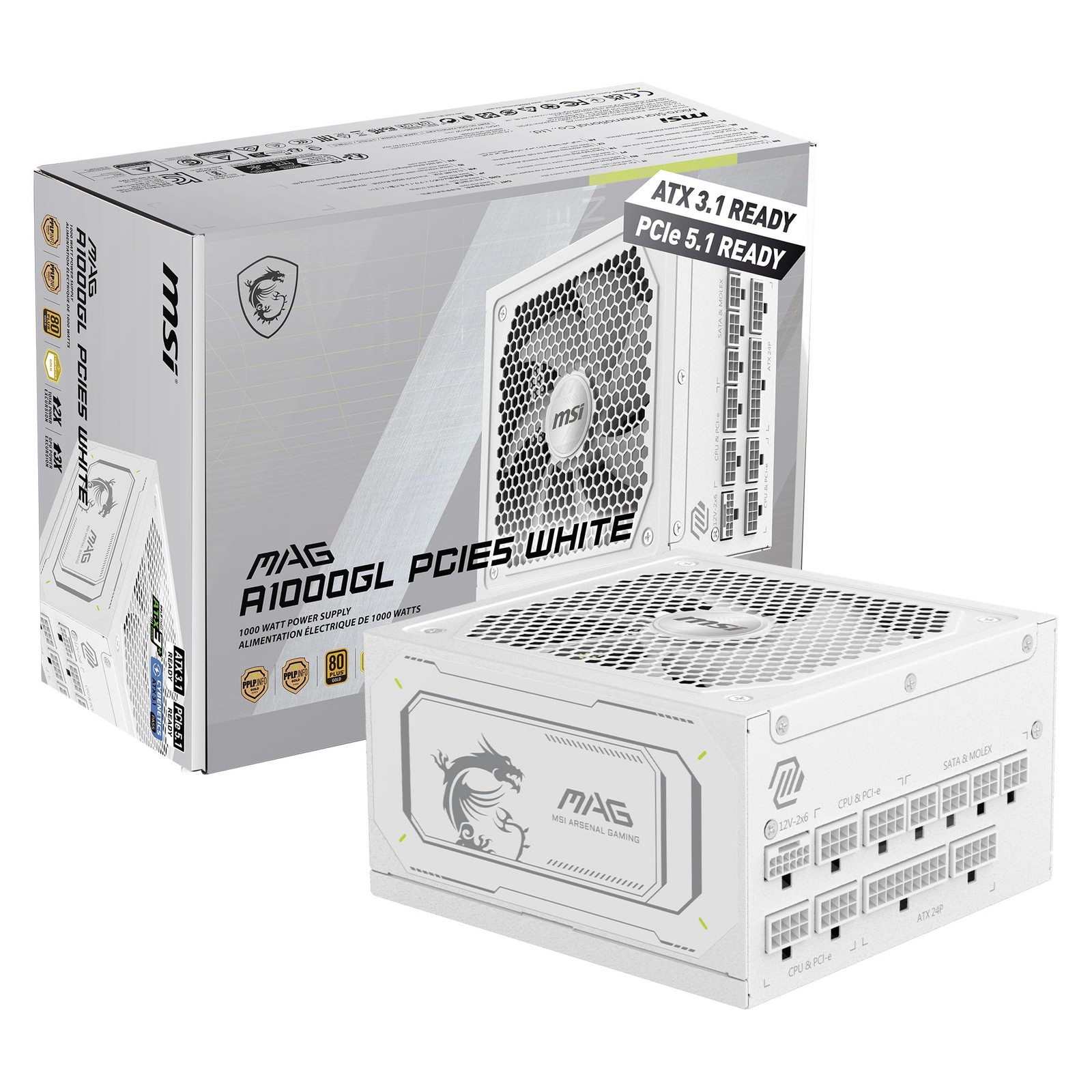 MAG A1000GL PCIE5 WHITE