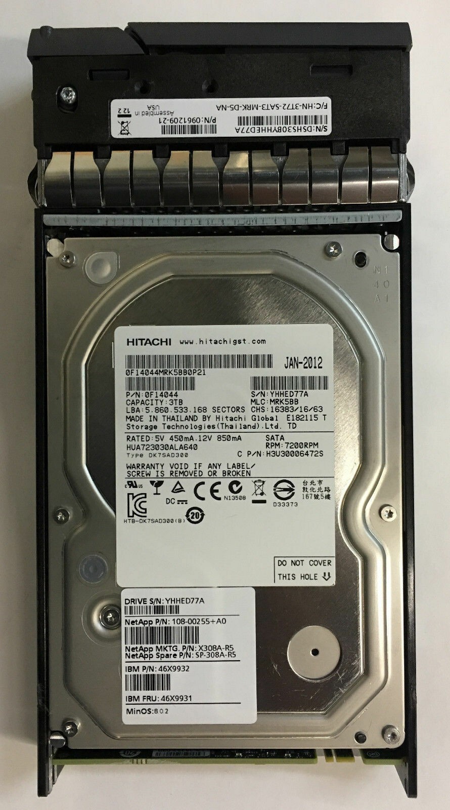 Compatible NetApp X308A-R5 108-00255+A0 46X9932 46X9931 3T SATA 3TB Hard Drive