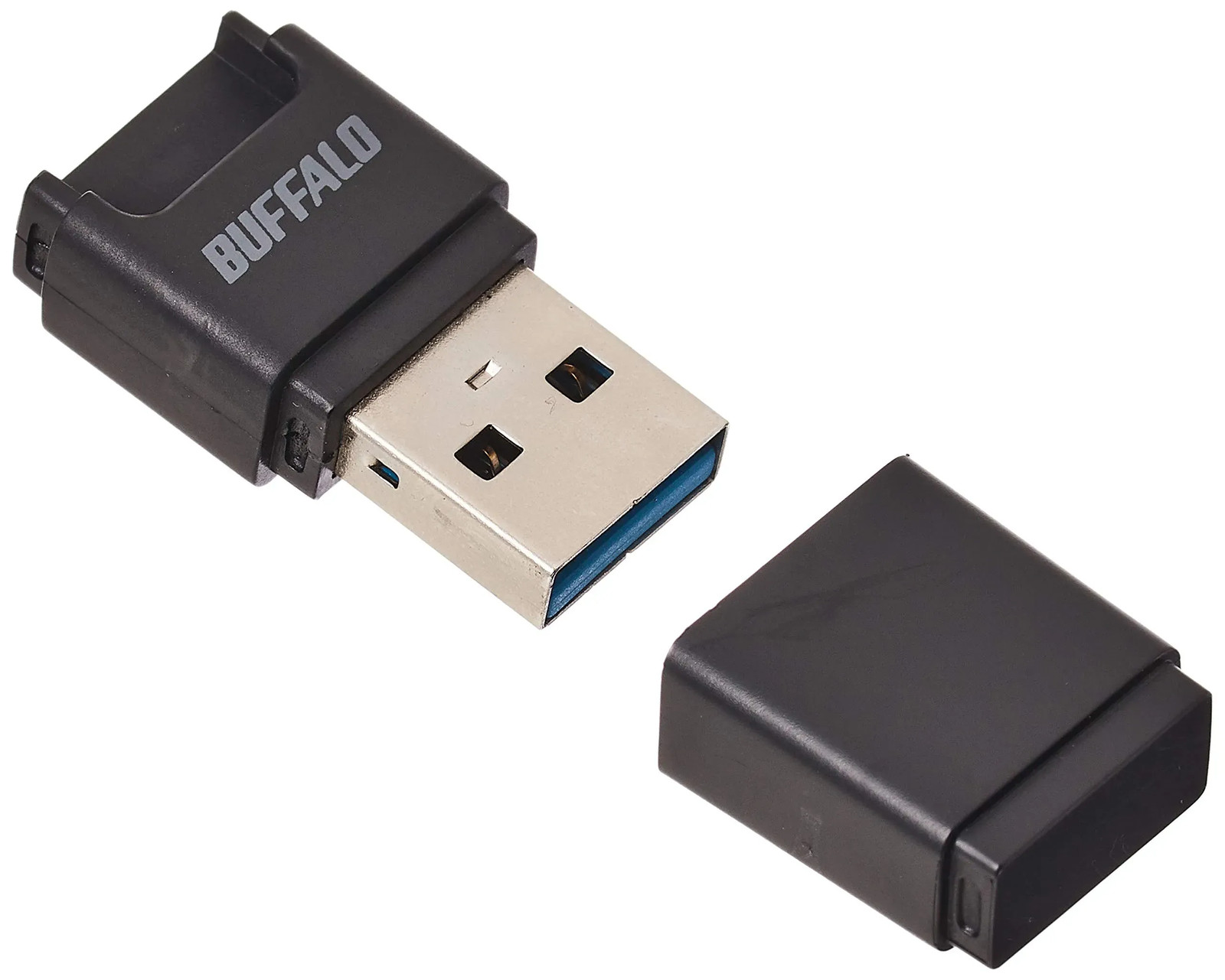 Japan NEW Buffalo USB 3.0 microSD Compact Card Reader Black BSCRM100U3BK