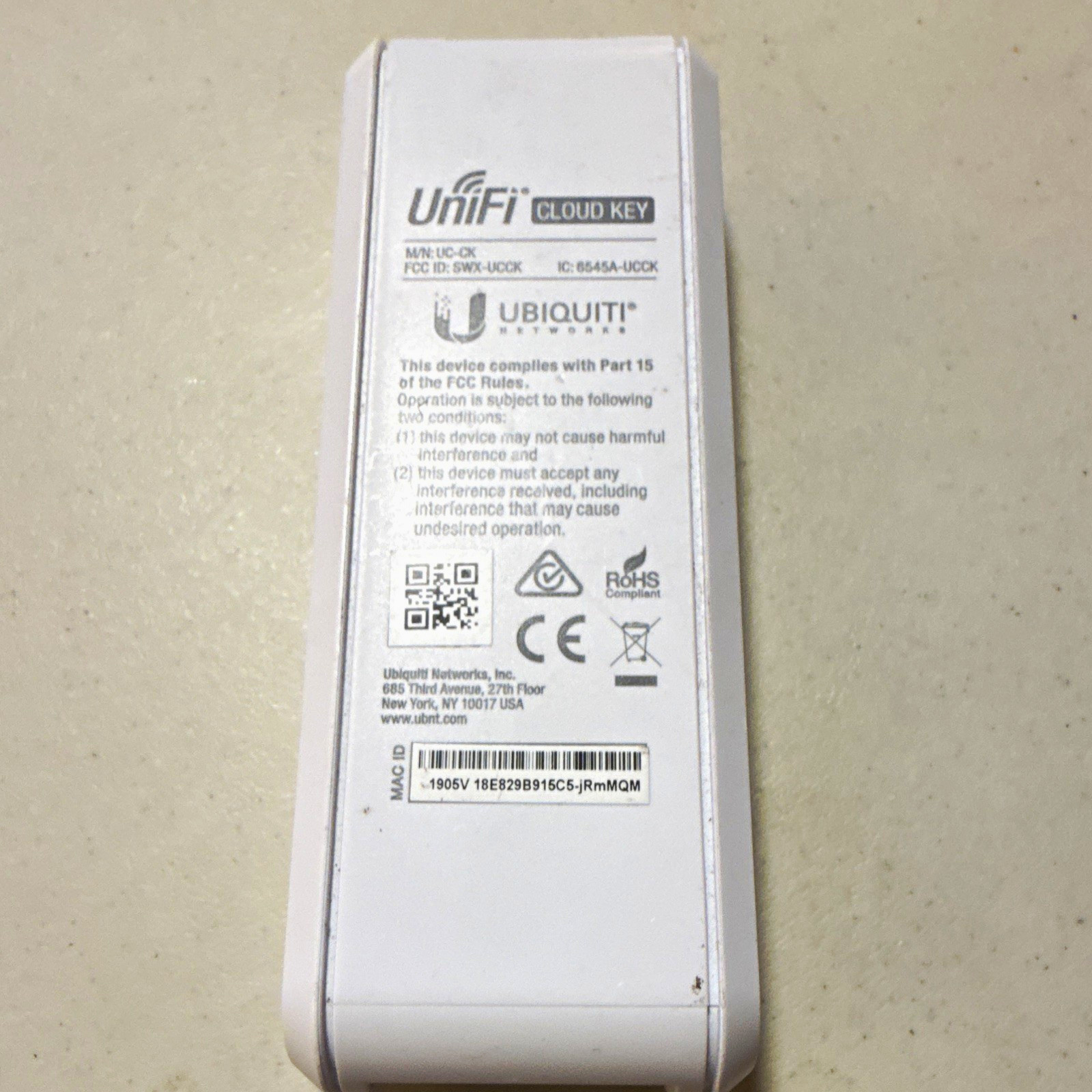 Ubiquiti Networks UniFi Cloud Key UC-CK Network Controller Ethernet USB microSD