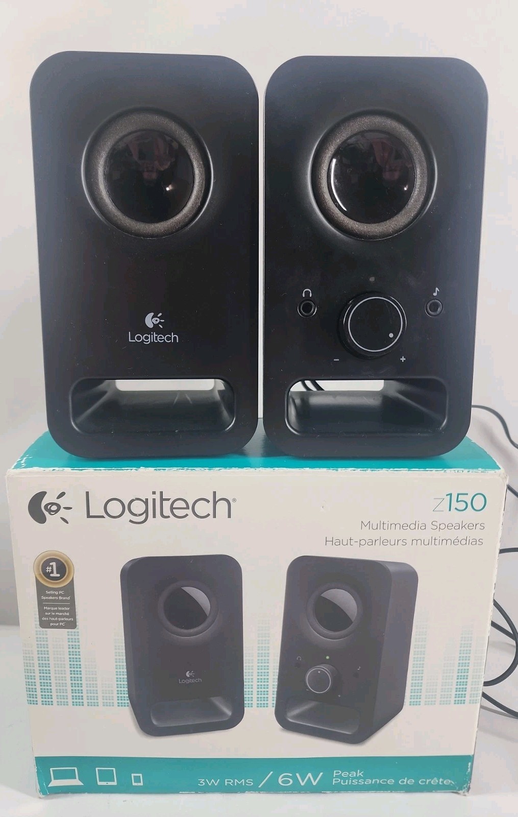 Logitech Z150 Multimedia Speakers with Clear Stereo Sound (‎980-000802) 6W Black