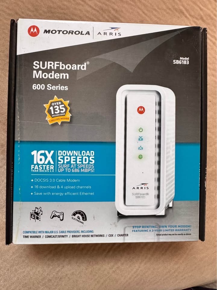 Motorola Arris Surfboard Modem 600 Series SB6183  - White