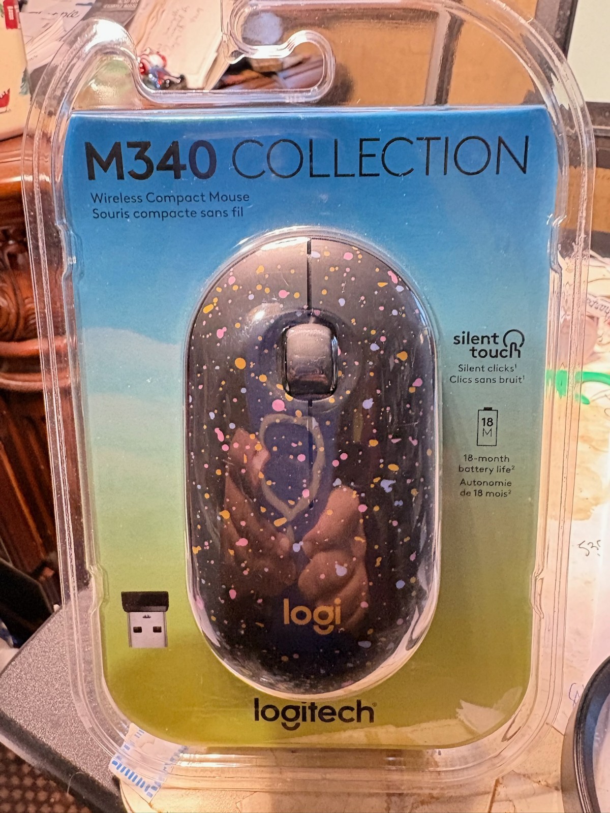 Logitech M340 Design Collection Wireless Mouse (Speckles)