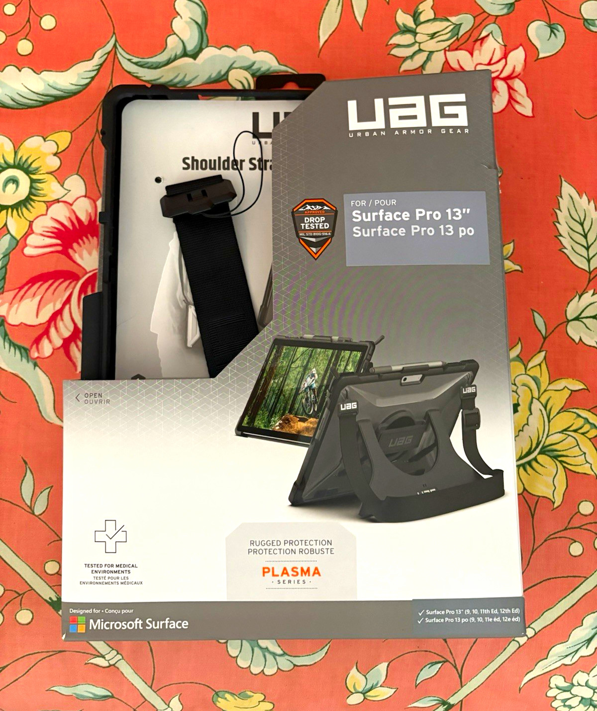 UAG Plasma Series Rugged Case for Microsoft Surface Pro 13 Black/Clear Strap