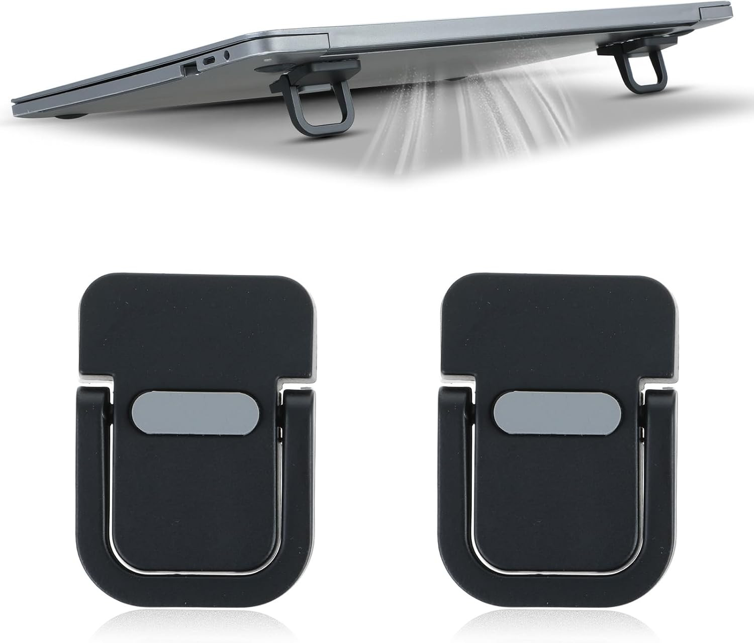 2Pcs Keyboard Riser, Self-Adhesive Mini Keyboard Stand for Desk Portable Lapt...