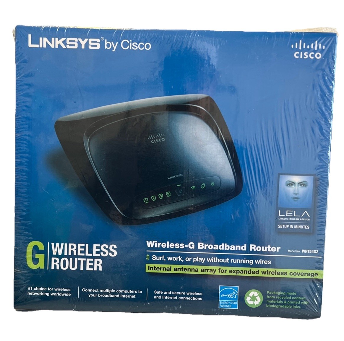 Wireless G Broadband Router Linksys Cisco Model WRT54G2 Wi-Fi 4 LAN Ports Sealed