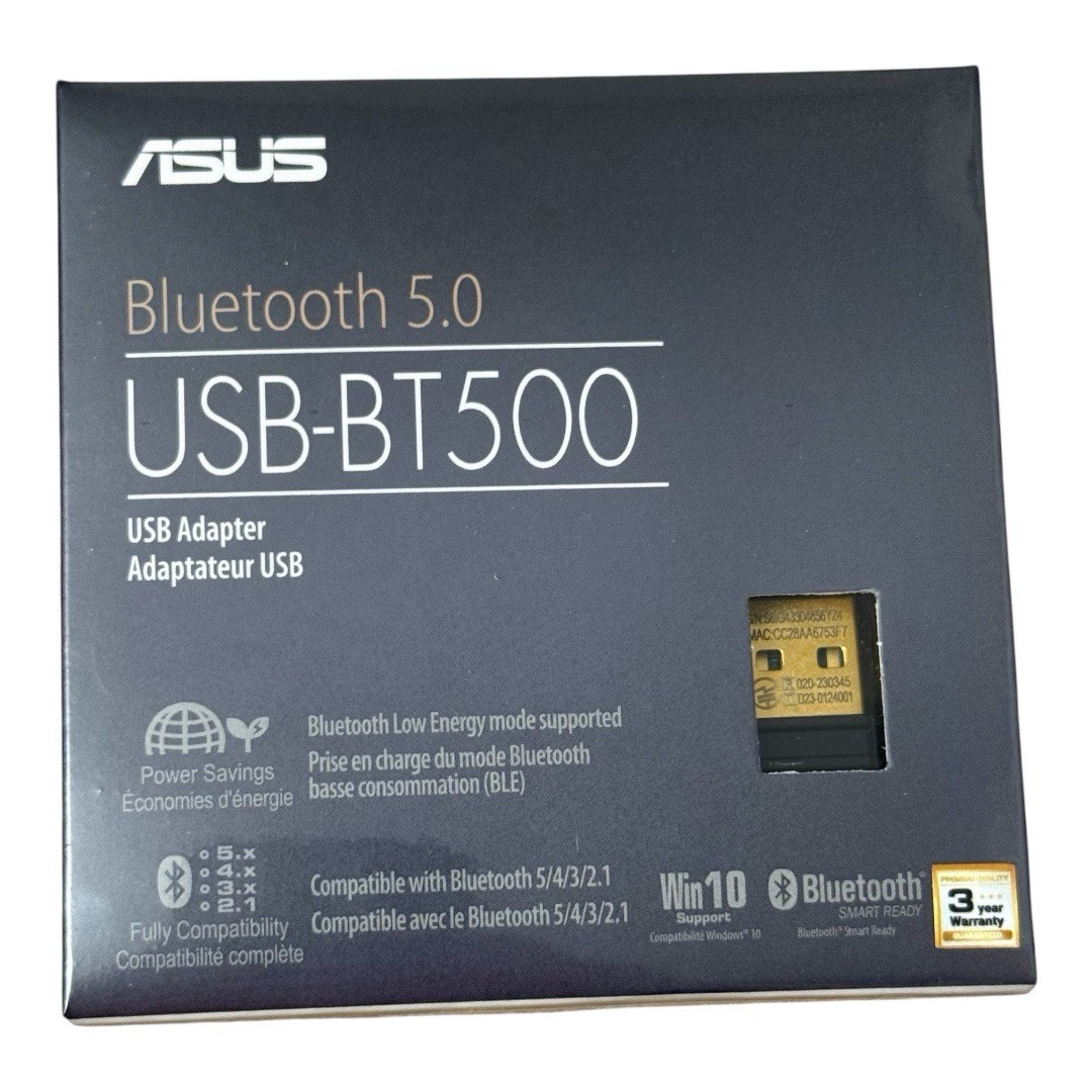 NEW ASUS USB-BT500 Bluetooth 5.0 USB Adapter Unopened Package