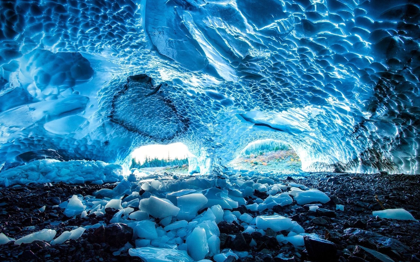 Landscape nature ice cave Custom Gaming Mat Desk