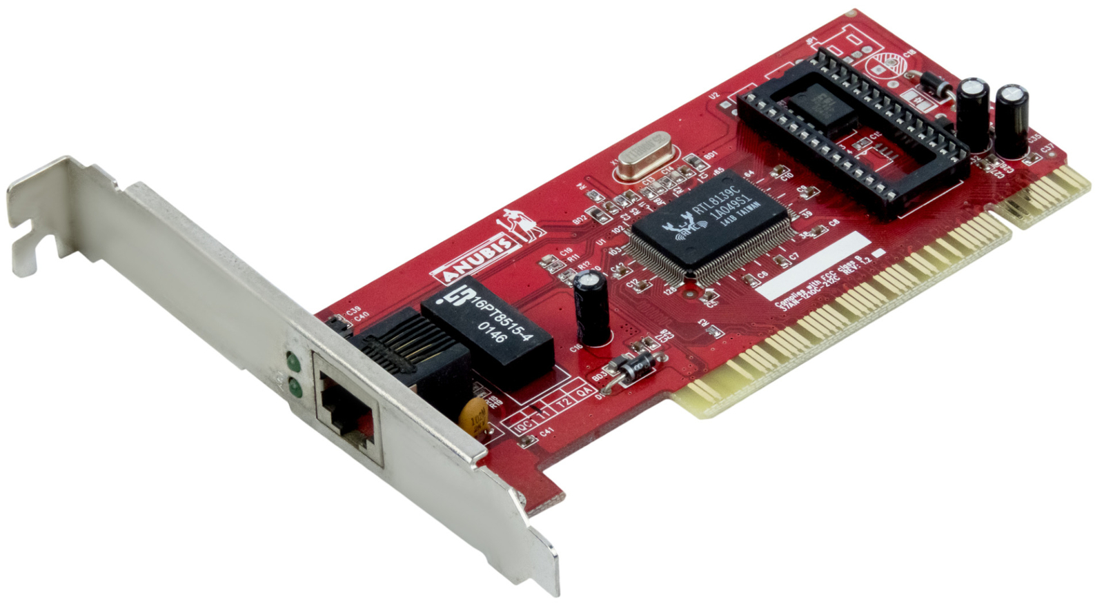 ANUBIS NETZWERKKARTE 37AN-1210C-212C 10/100Mbps PCI Ethernet RJ-45 1-Port