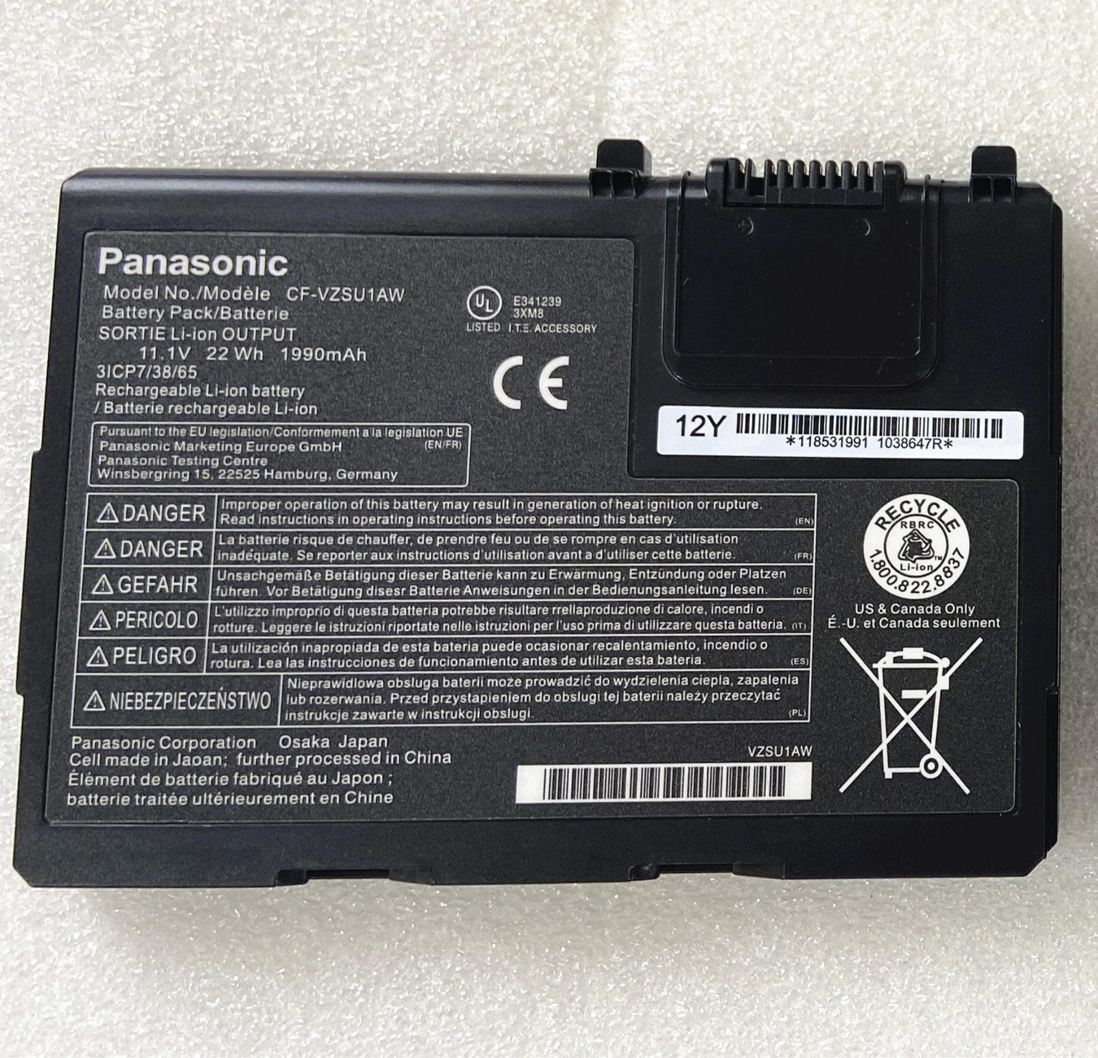 NEW Genuine CF-33 Battery 22Wh For Panasonic CF-VZSU1AW Standard CF33 Toughbook