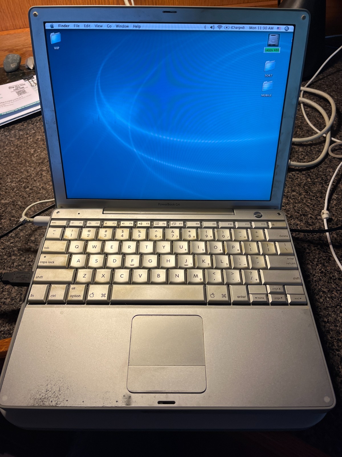 Apple PowerBook G4 12.1in Silver 1.33GHz 768MB 60GB HDD Mac OS X 10.4.11