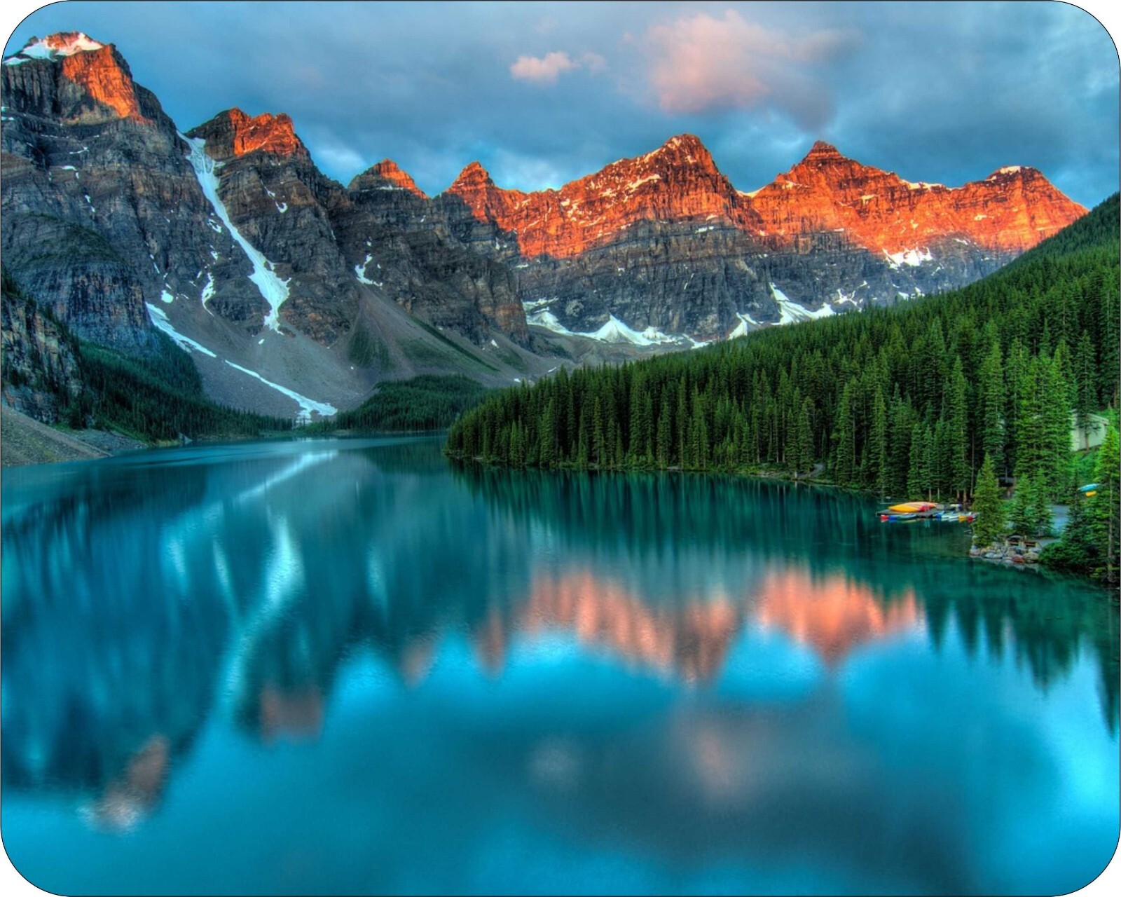 Rocky Mountain Water Reflection Photo Art Designs Novelty Mouse Pad