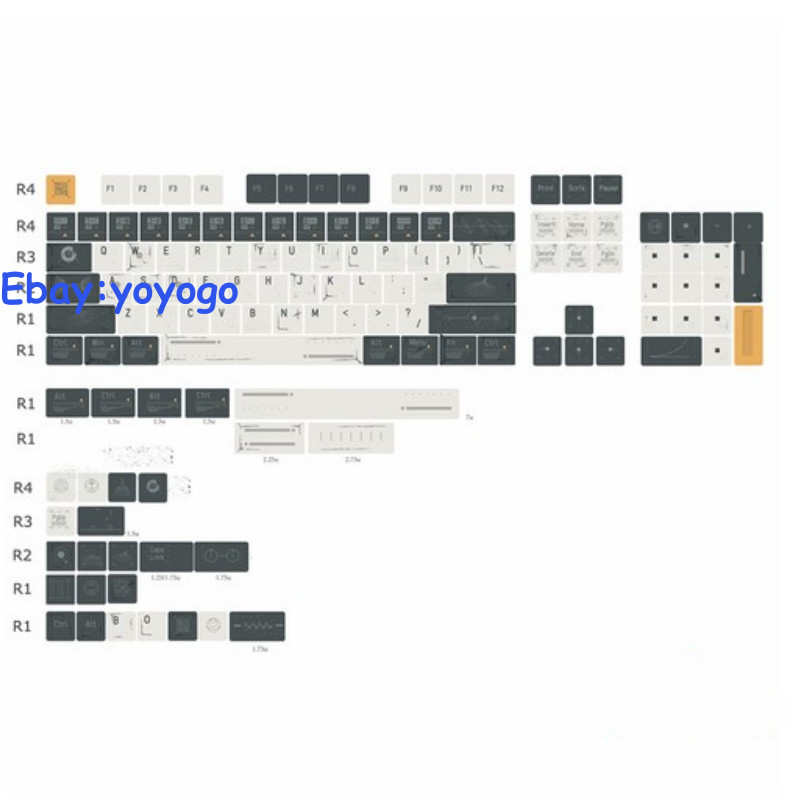 Interstellar Space 132-Key PBT Dye-Sub Keycaps – Cherry Profile for MX Switches