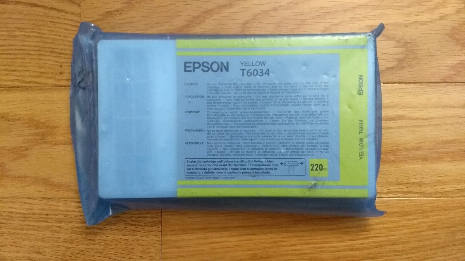 2010 Genuine Epson T6034 Yellow Ink Stylus Pro 7800 9800 7880 9880 220ml Sealed