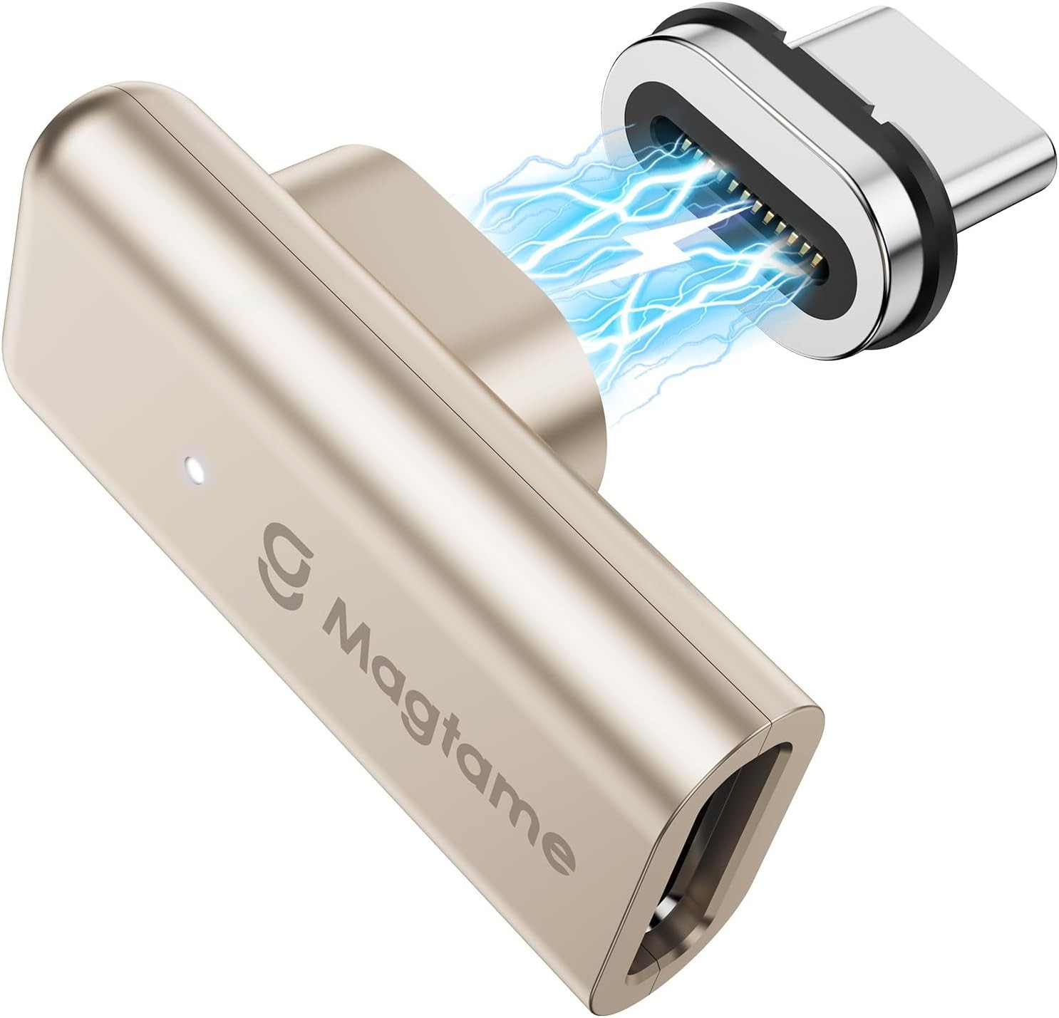 Magtame 240W Power Magnetic Right Angle USB C Male to USB C Female Adapter