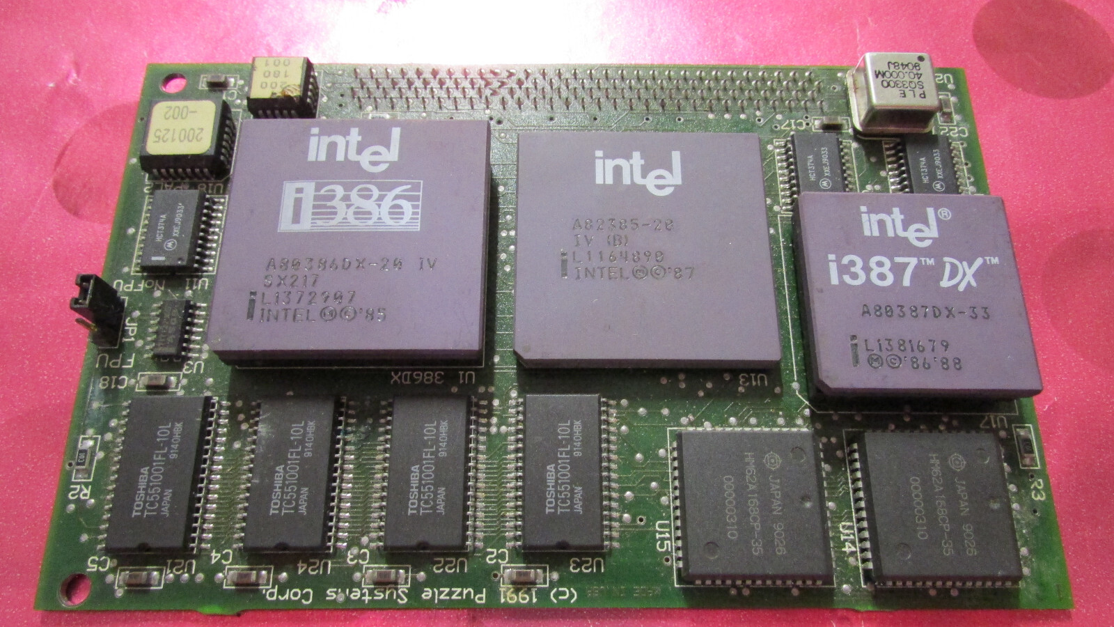 Vintage Single Board Computer PC Intel i386/387/385 CPU Puzzle Systems Corp Gold
