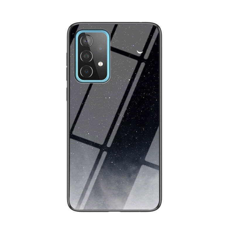 Luxury Glass Sky Moon Night Cover Case For A05 A15 A35 A55 A04 A82 A12 A13 A04