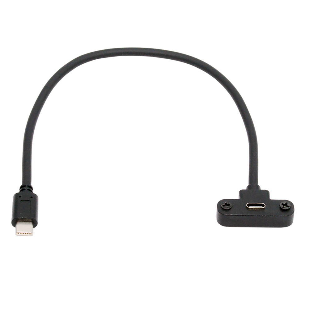 CHENYANG USB-C Type-C Connector Male to Female Data Cable with Screws for Camera