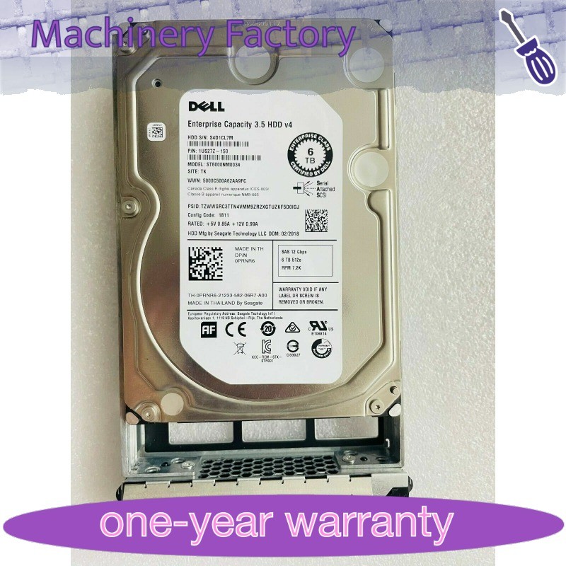 Dell 6TB 12G 7.2K 3.5 SAS FOR R520 R530 R530XD R630 R510 R720 R730 R710 R430 T42