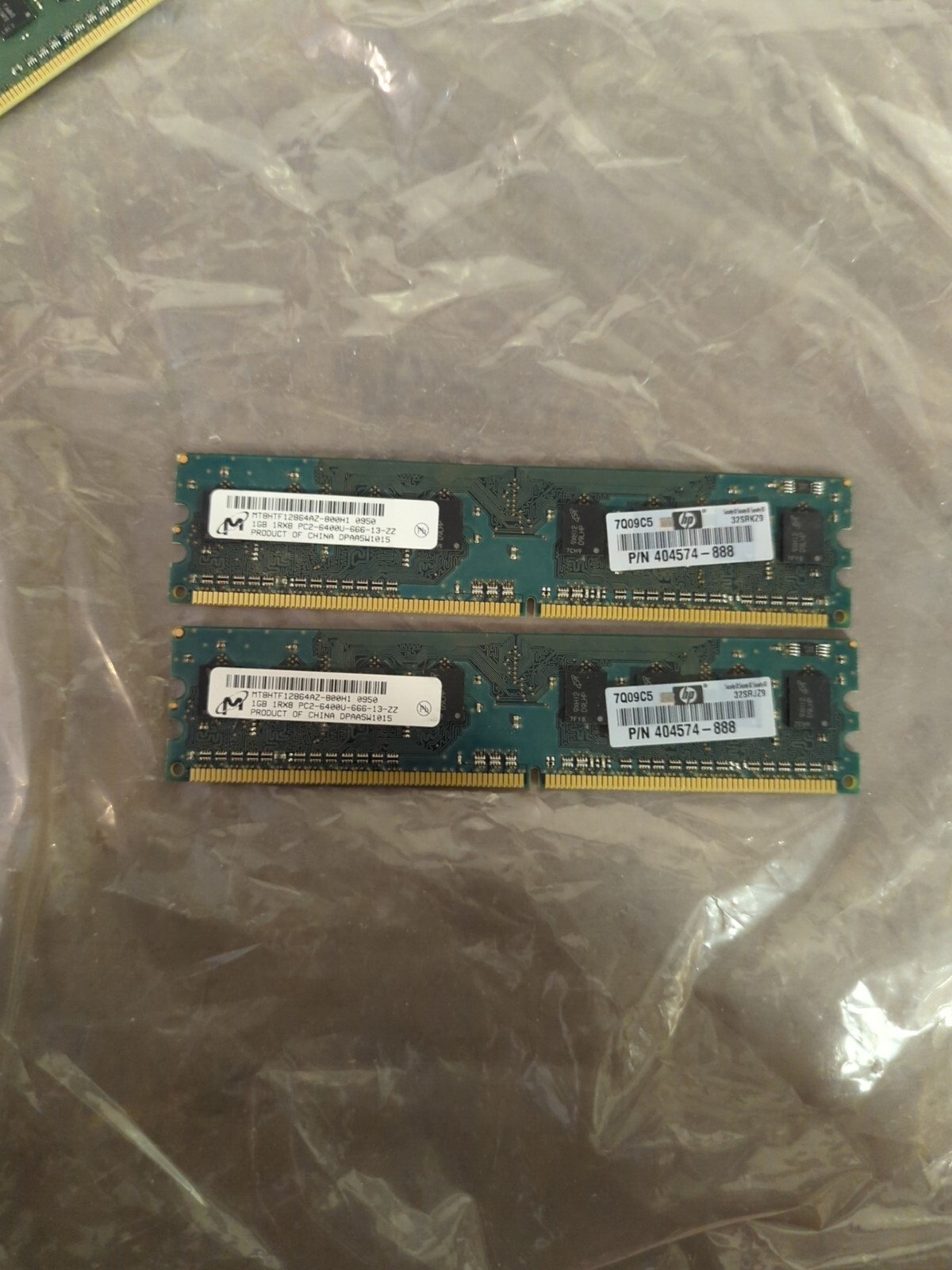 2GB 2x1GB PC2-6400 DDR2-800 RAMAXEL RML1520EC48D7W-800 MEMORY KIT HP 404574-888