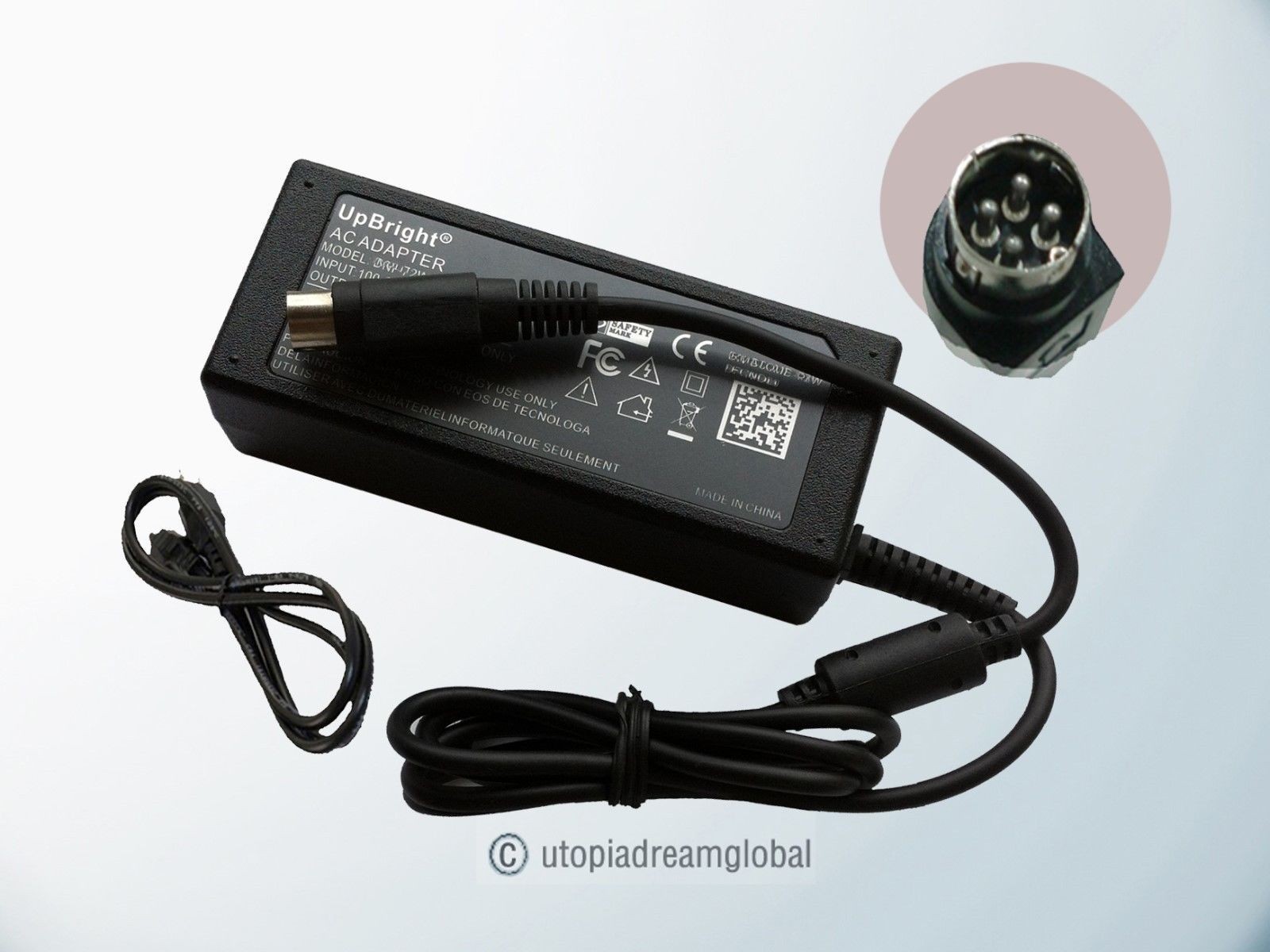 4-Pin 12V AC Adapter For Numark HDMIX SPSAPW080A2 HD MIX Switching Power Supply