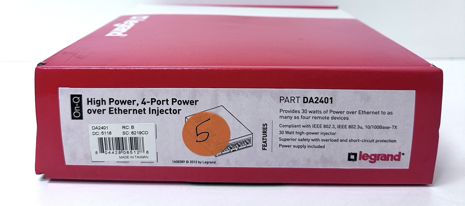 Legrand DA2401 4-Port PoE Injector