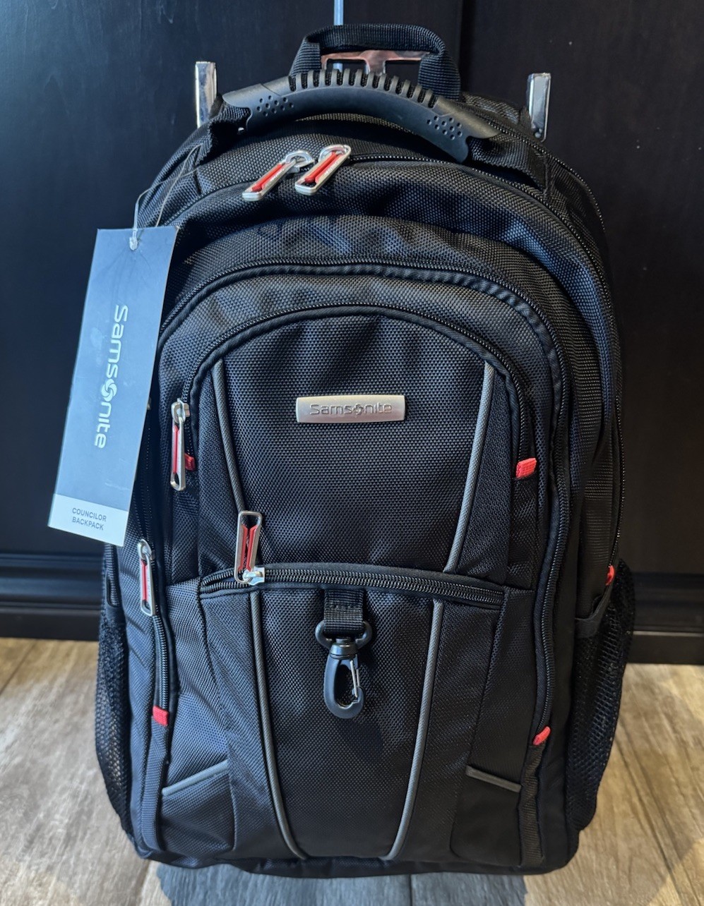 Samsonite Revell Executive Counsilor Backpack Black Laptop Pouch 77629-1041 NWT