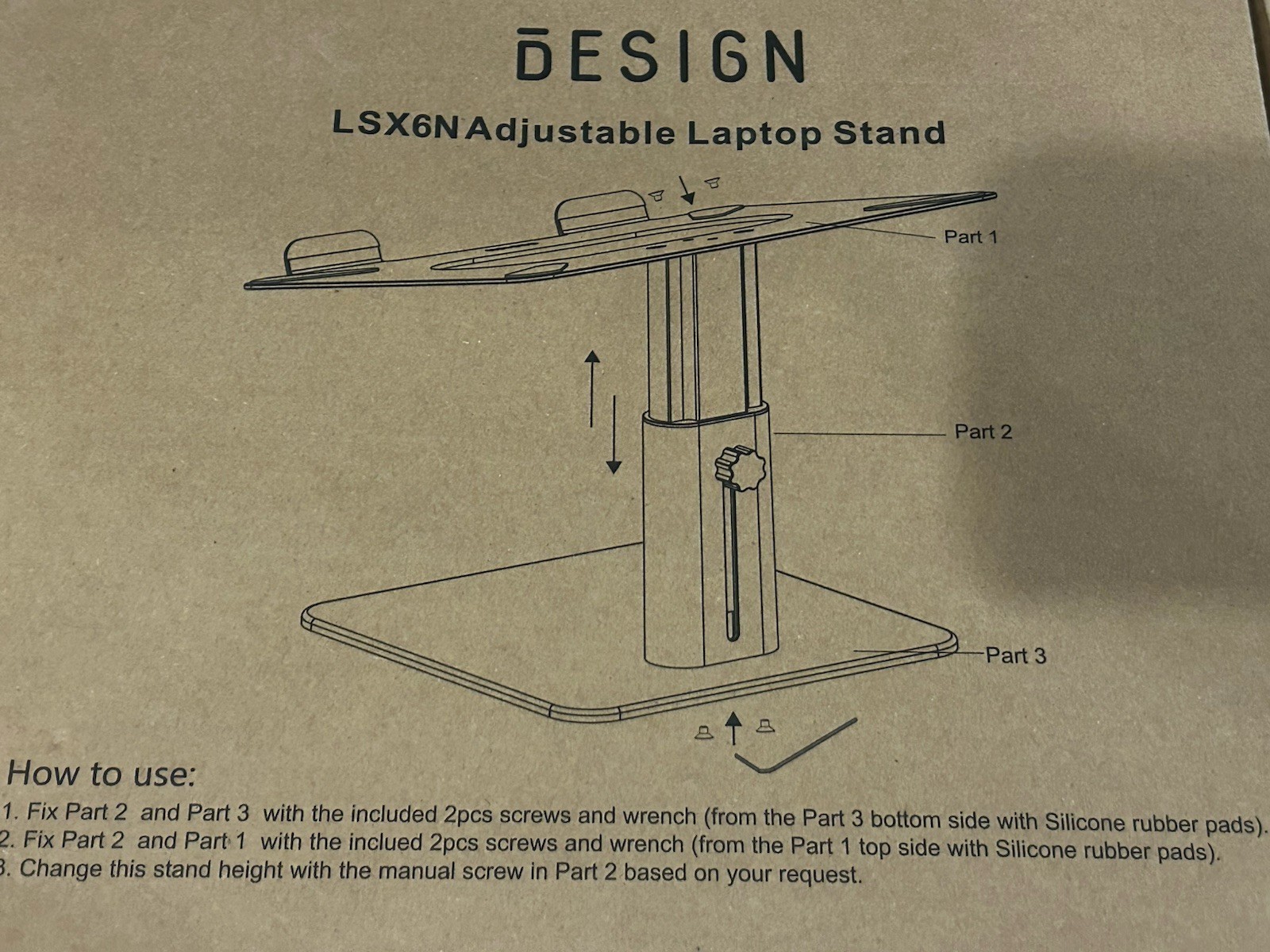 LSX6N Laptop Stand, Ergonomic Adjustable Notebook Riser Holder, Computer Stand