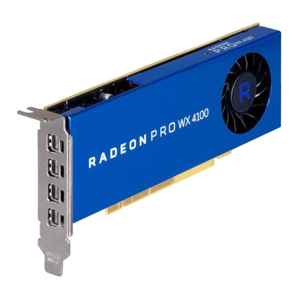 AMD Radeon Pro WX 4100 4GB GDDR5 4x Mini Display port Low Profile Graphics Card
