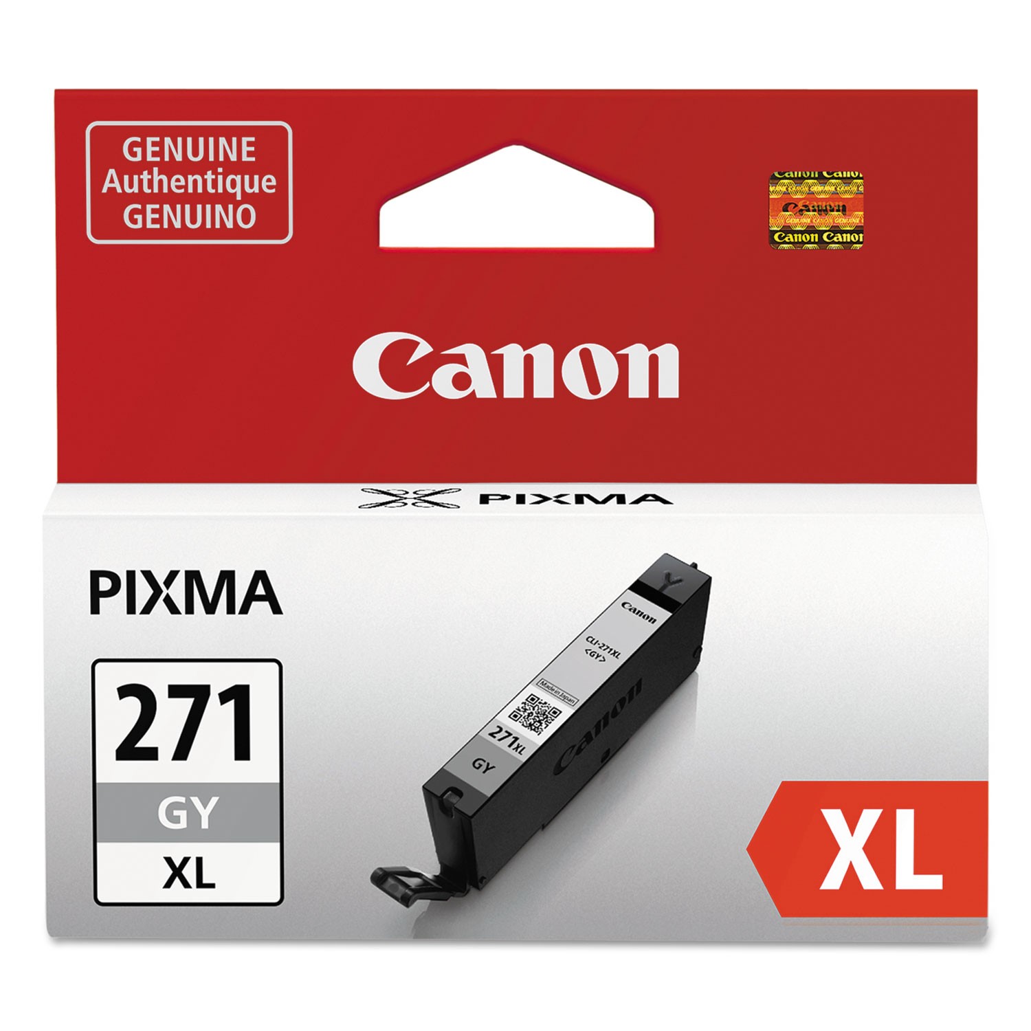 Canon® 0340C001 (CLI-271XL) High-Yield Ink, Gray