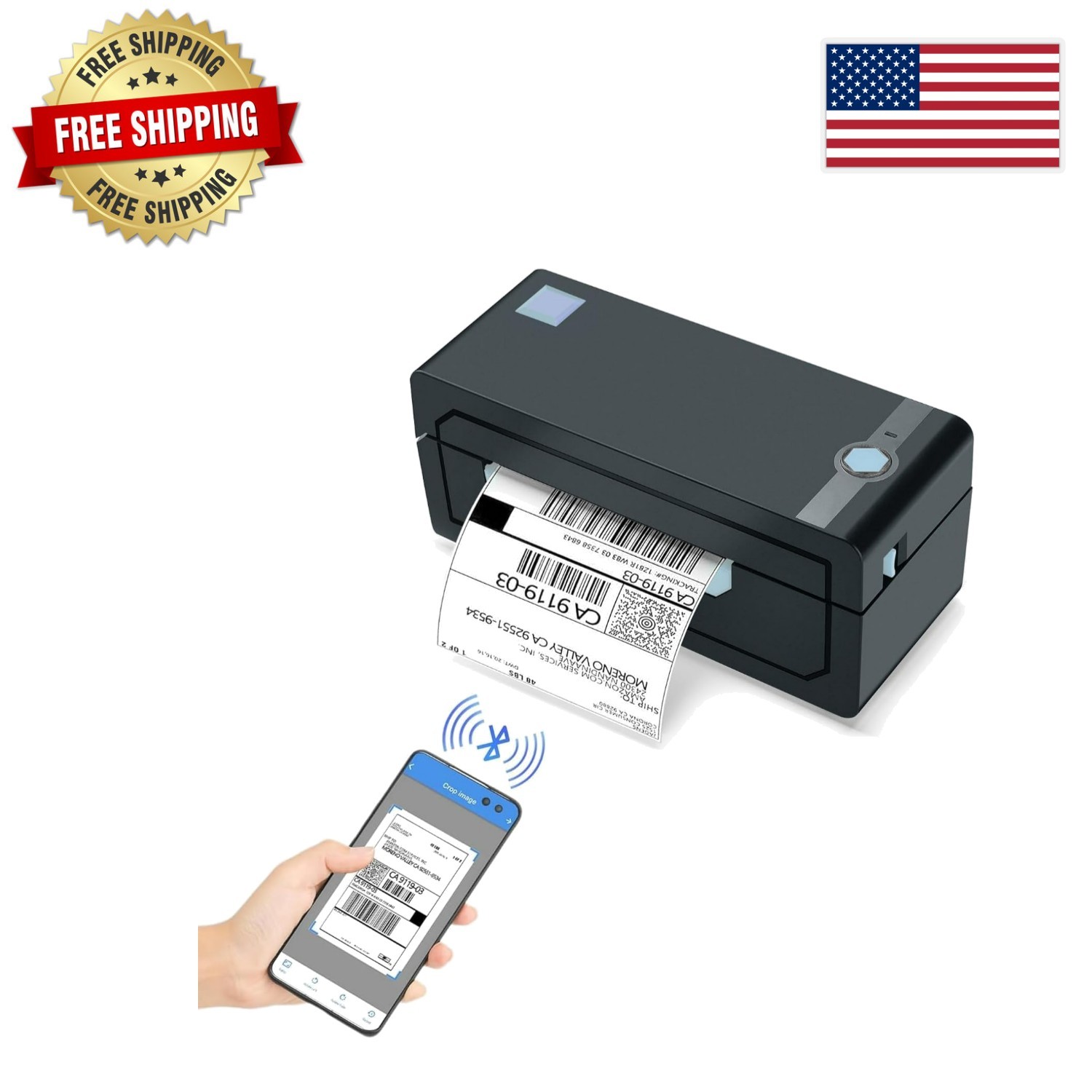 High-Quality Wireless Shipping Label Printer - Ideal for Small Businesses