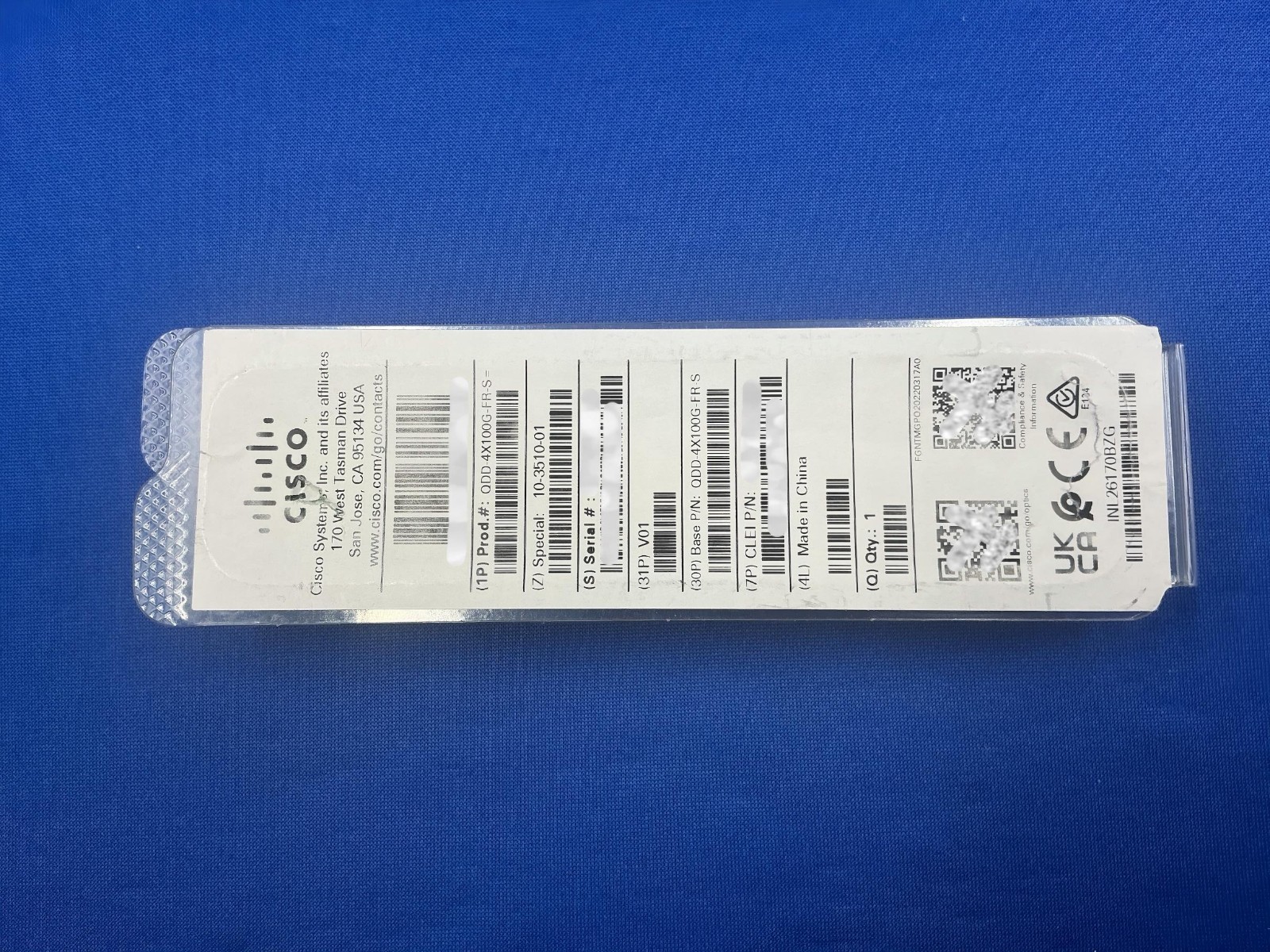 CISCO QDD-4X100G-FR-S QSFP-DD Transceiver Module 4x 100gb-FR1 Mpo 12-2km Paralle