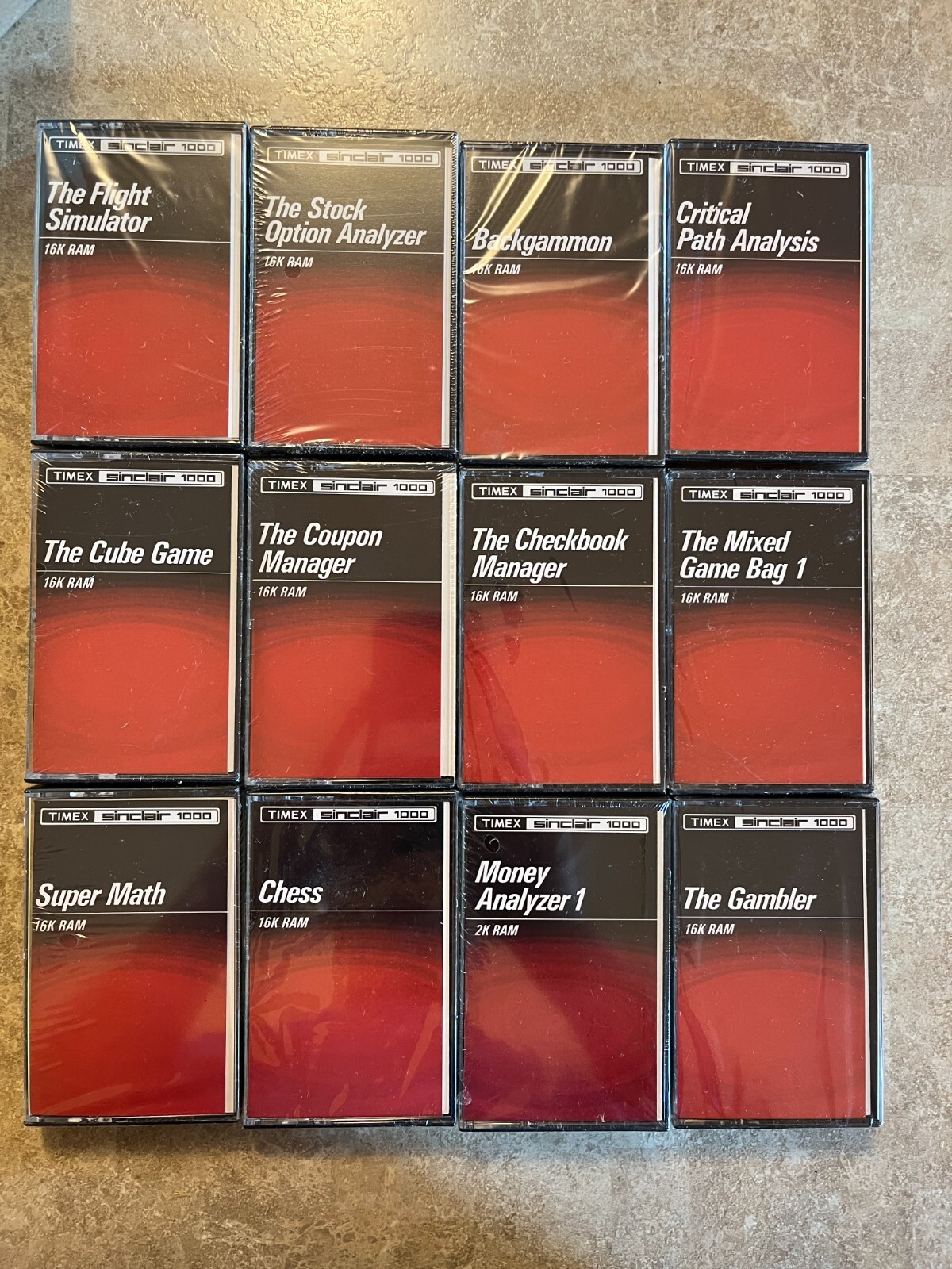 12 Original New Shrink-wrapped TIMEX TS1000 Software Cassettes