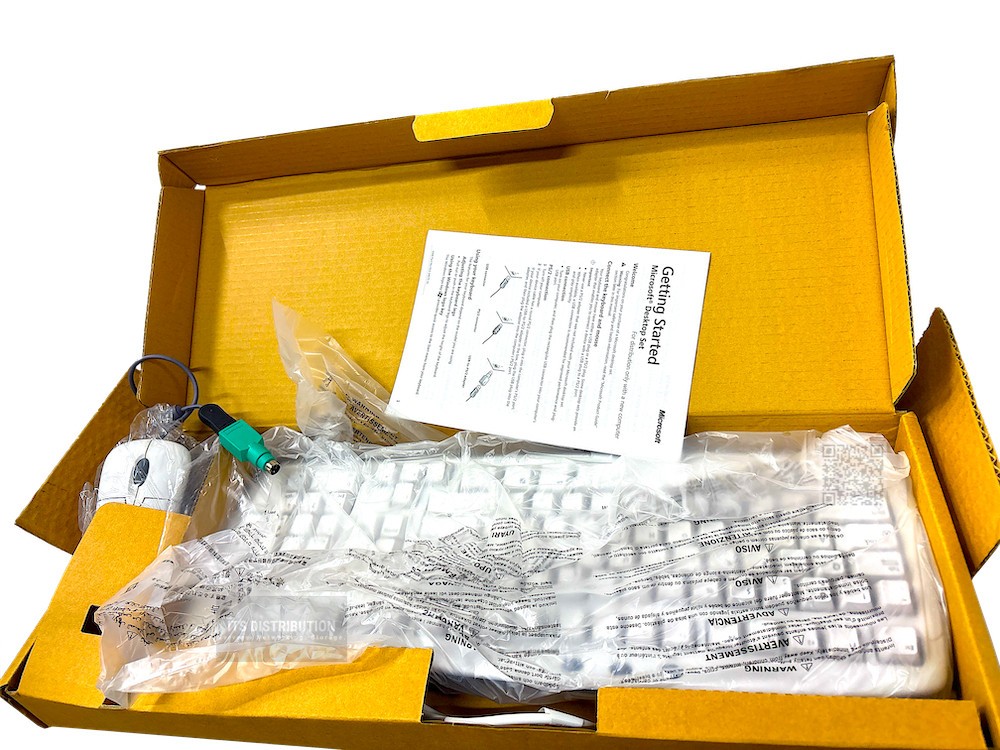 B7S-00003 I Microsoft Basic White Value Pack PS/2 Keyboard Cable Opt Mouse New