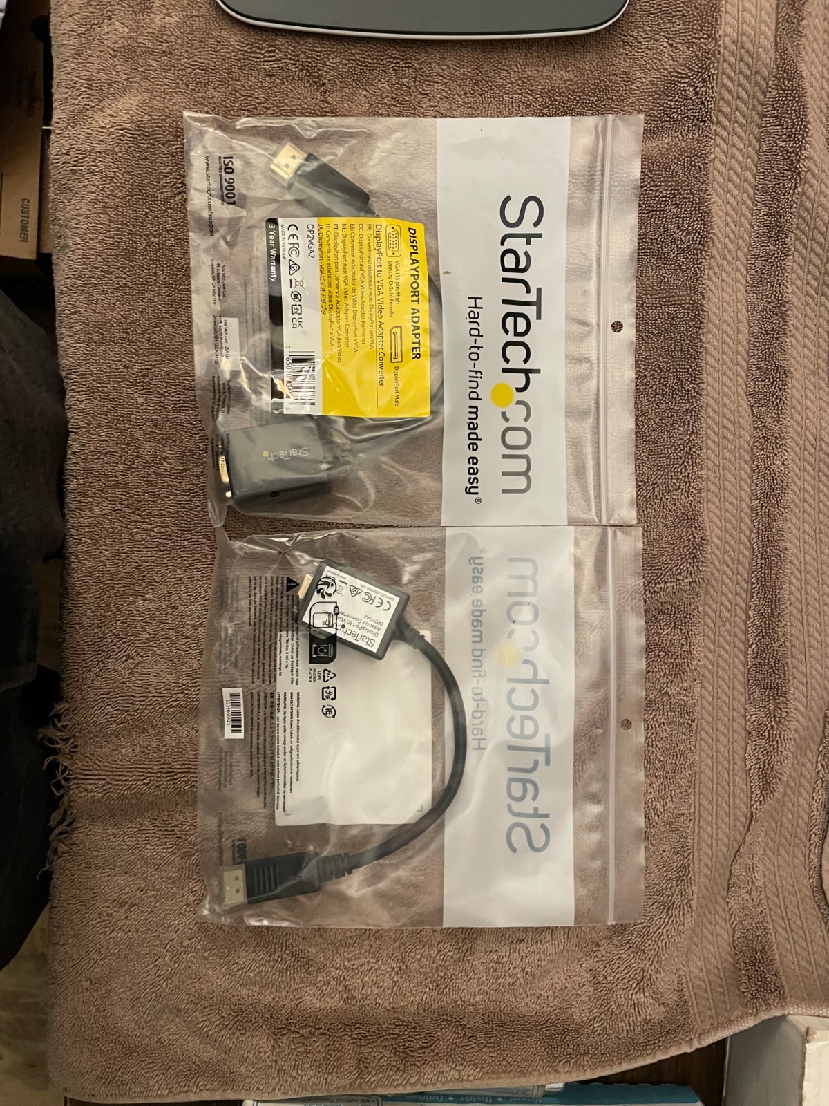 2 New StarTech DP2VGA2 DisplayPort Male to VGA Female Adapter Converter Black