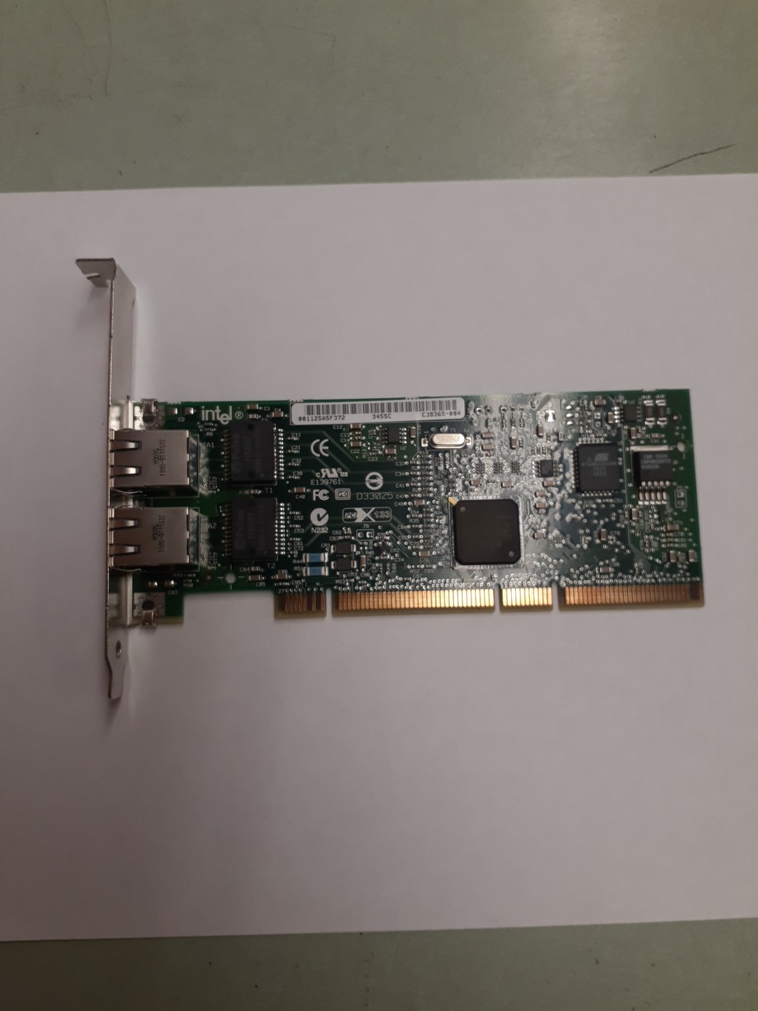 IBM Intel 2-Port 10/100/1000 Base-TX Ethernet Adapter PCI-x FH Bracket 00P6131