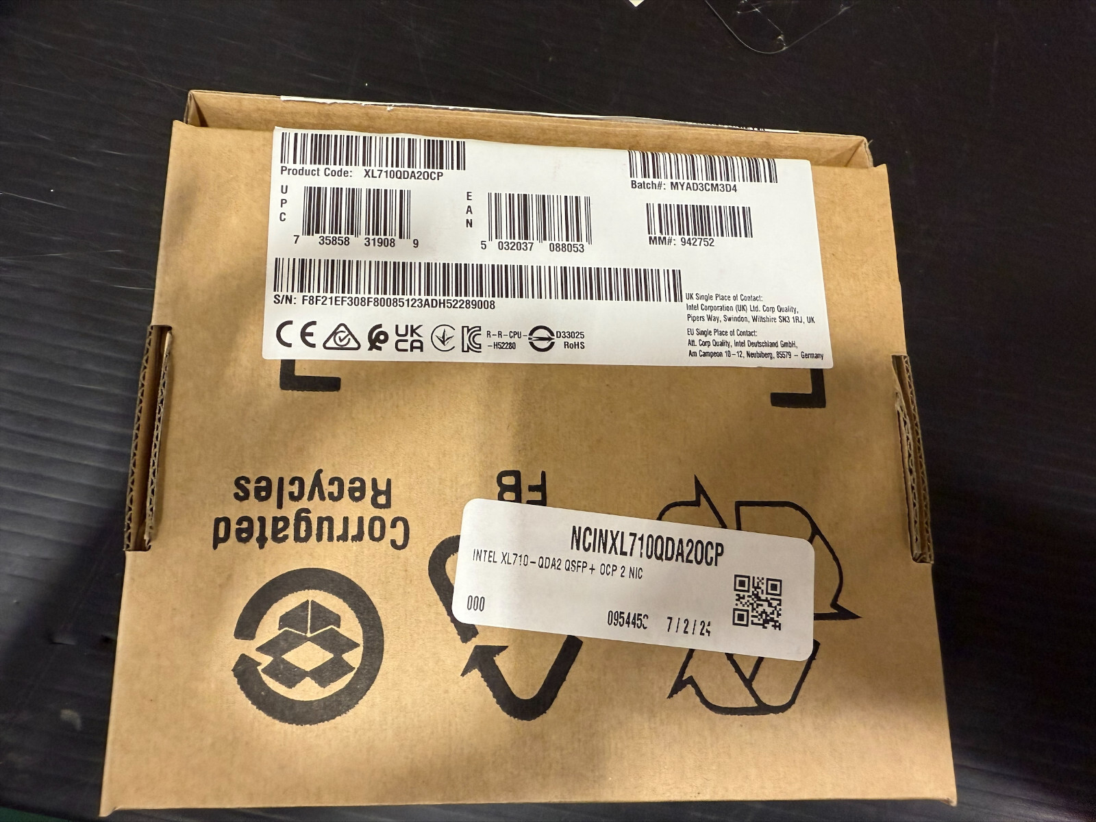 Intel XL710-QDA2 Dual-Port Ethernet Converged Network Adapter