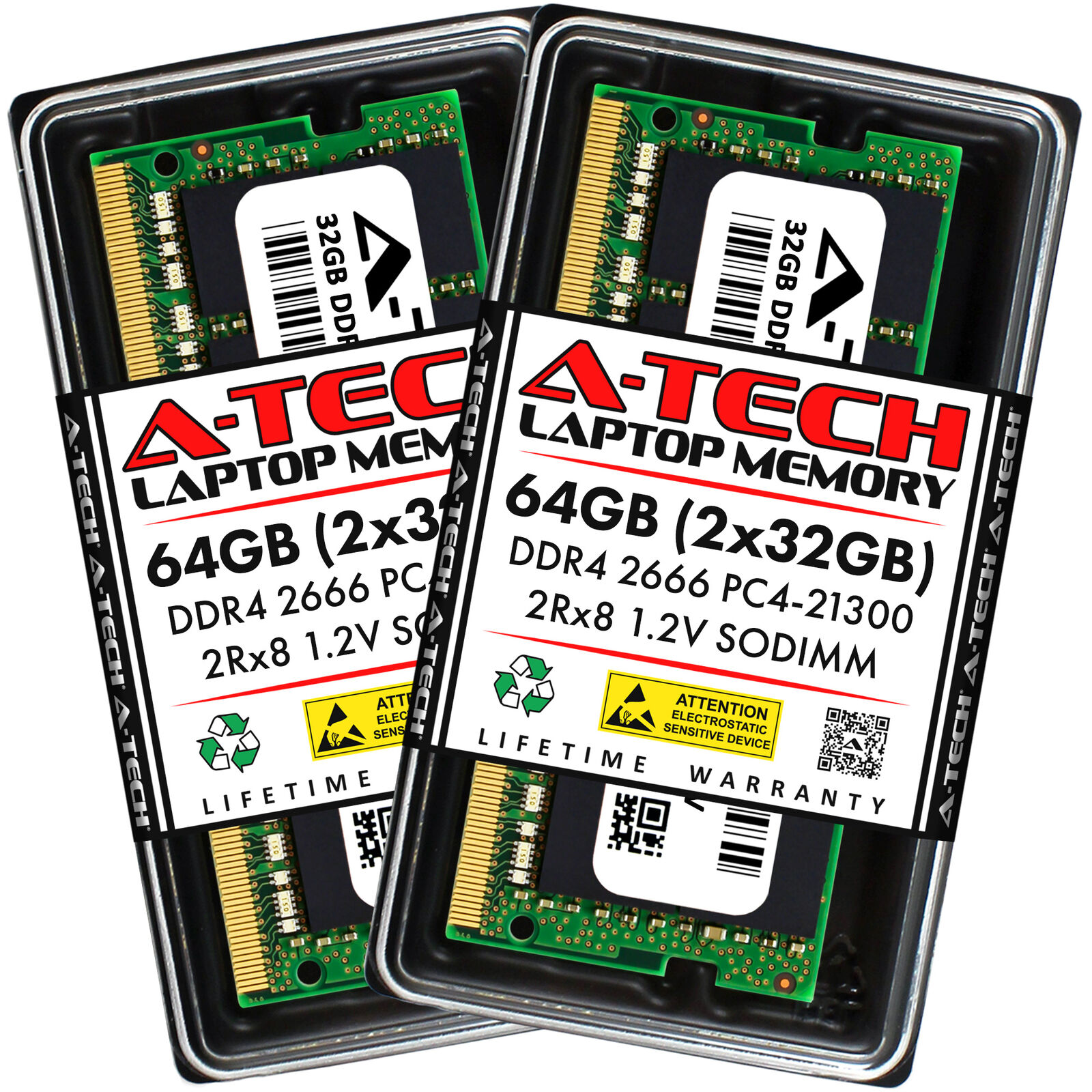 64GB 2x32GB DDR4-2666 Fujitsu LIFEBOOK E5410 E5510 A5510/D A5510/E Memory RAM