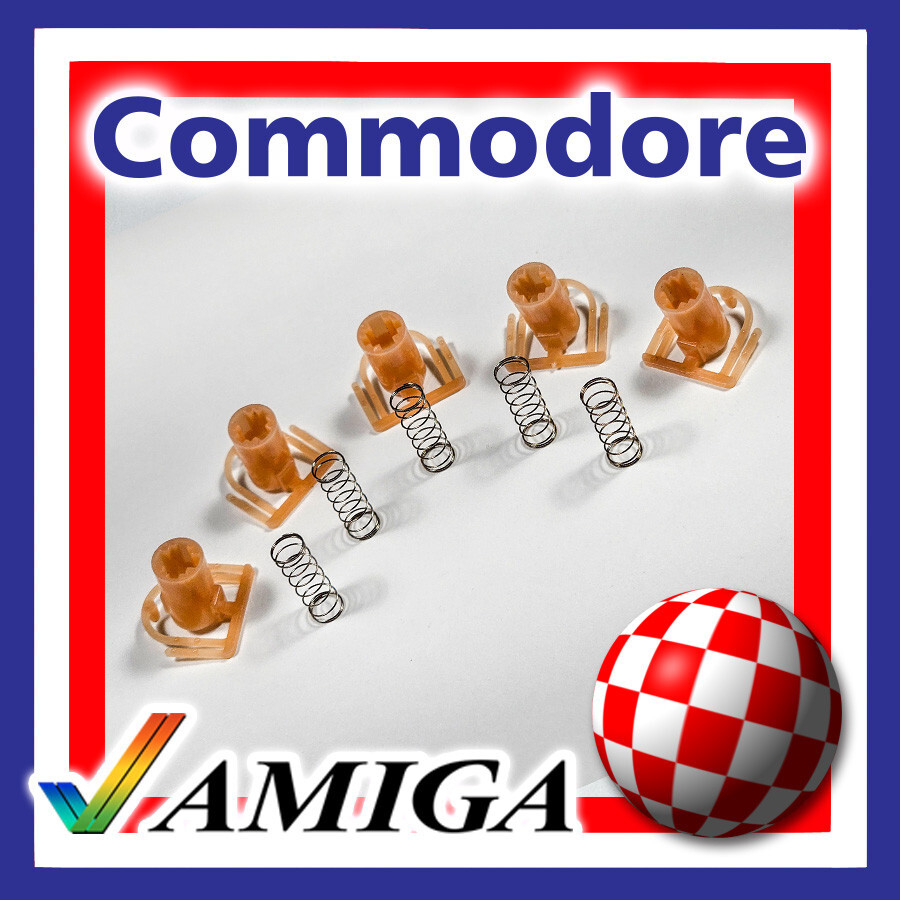 5 PCS COMMODORE AMIGA A500 KEYBOARD REPLACEMENT - SAMSUNG PLUNGERS with SPRINGS
