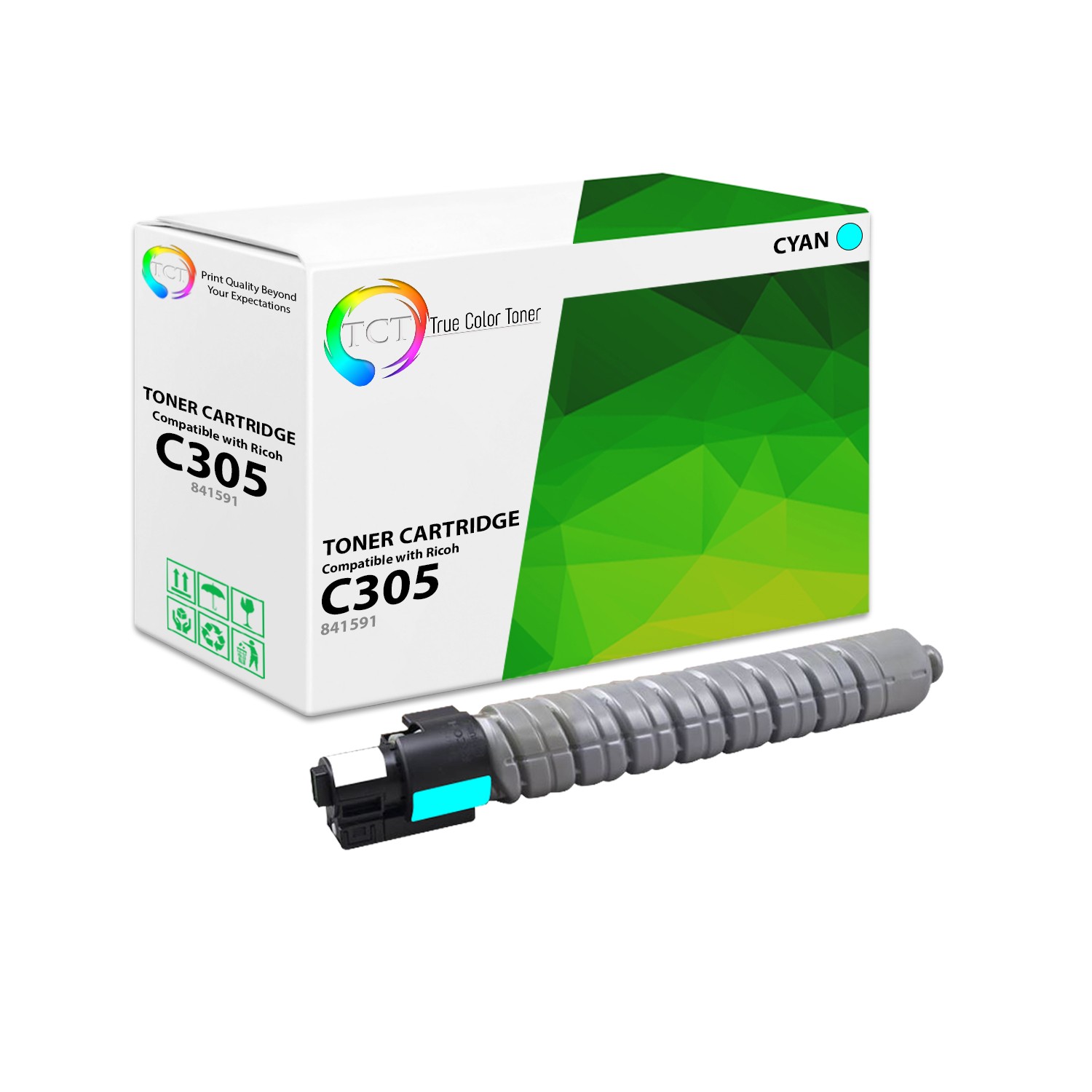 TCT Premium C305 Cyan for Ricoh Aficio MP C305SPF Compatible Toner Cartridge
